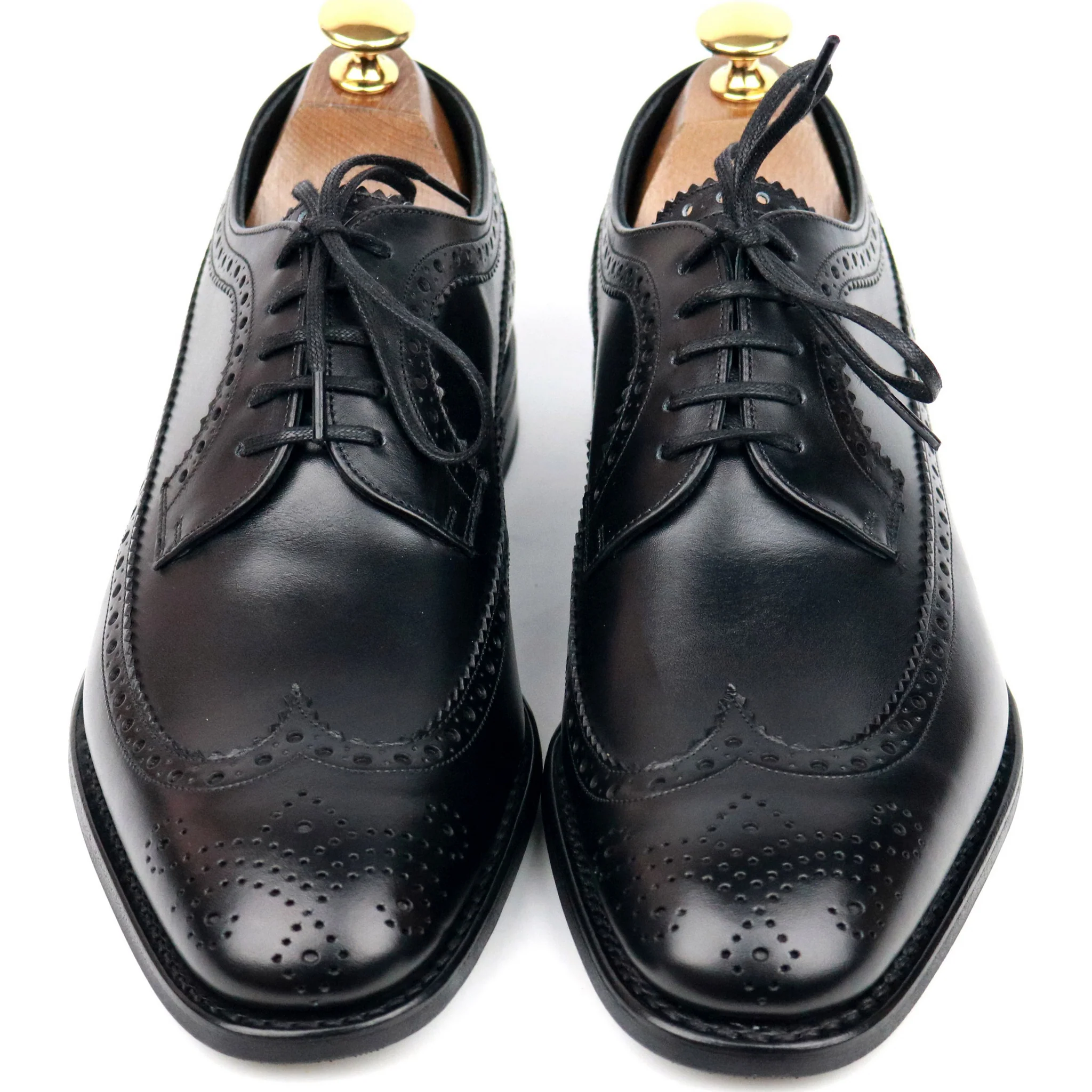 'Portmore' Black Leather Derby Brogues UK 6 G - Image 4