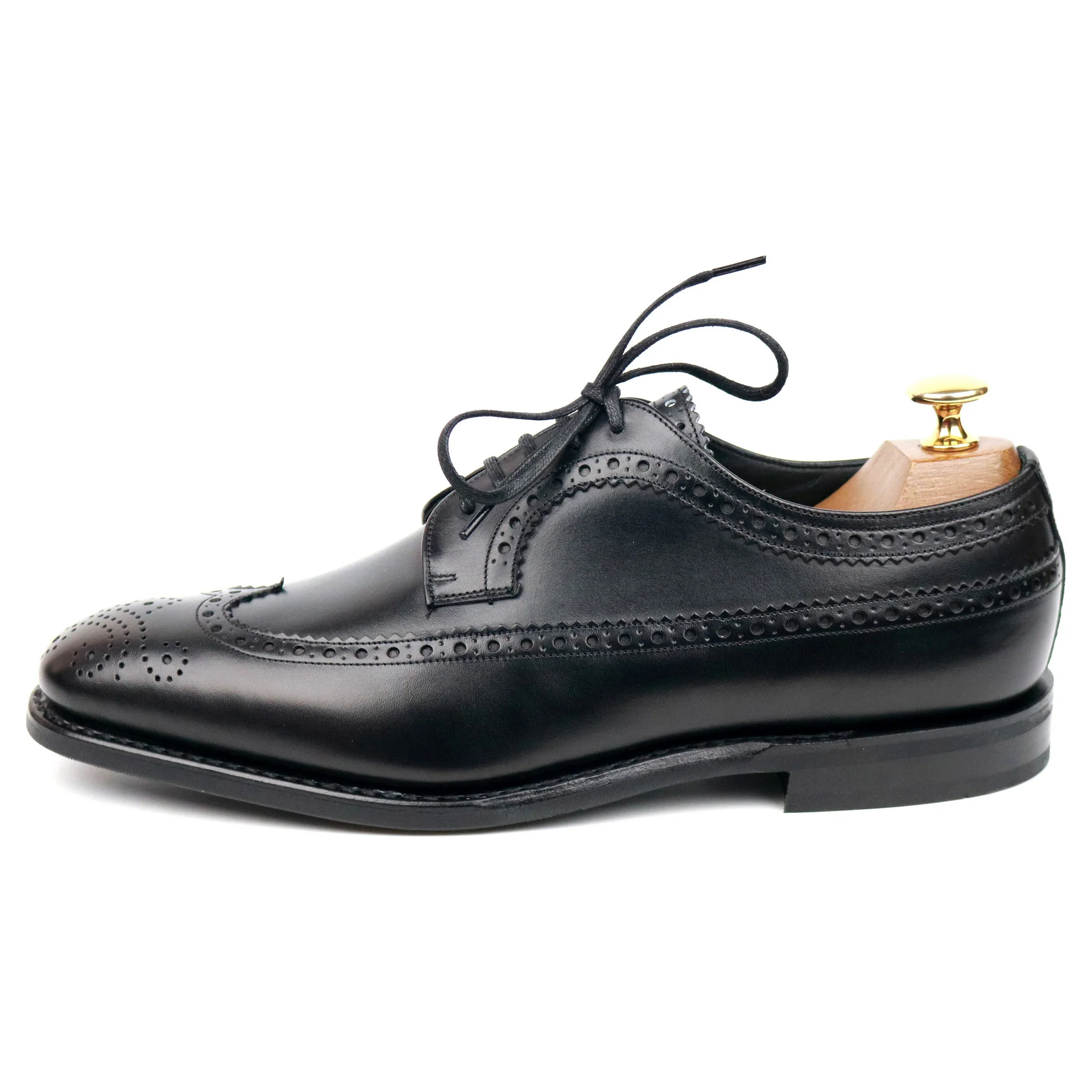'Portmore' Black Leather Derby Brogues UK 6 G - Image 6