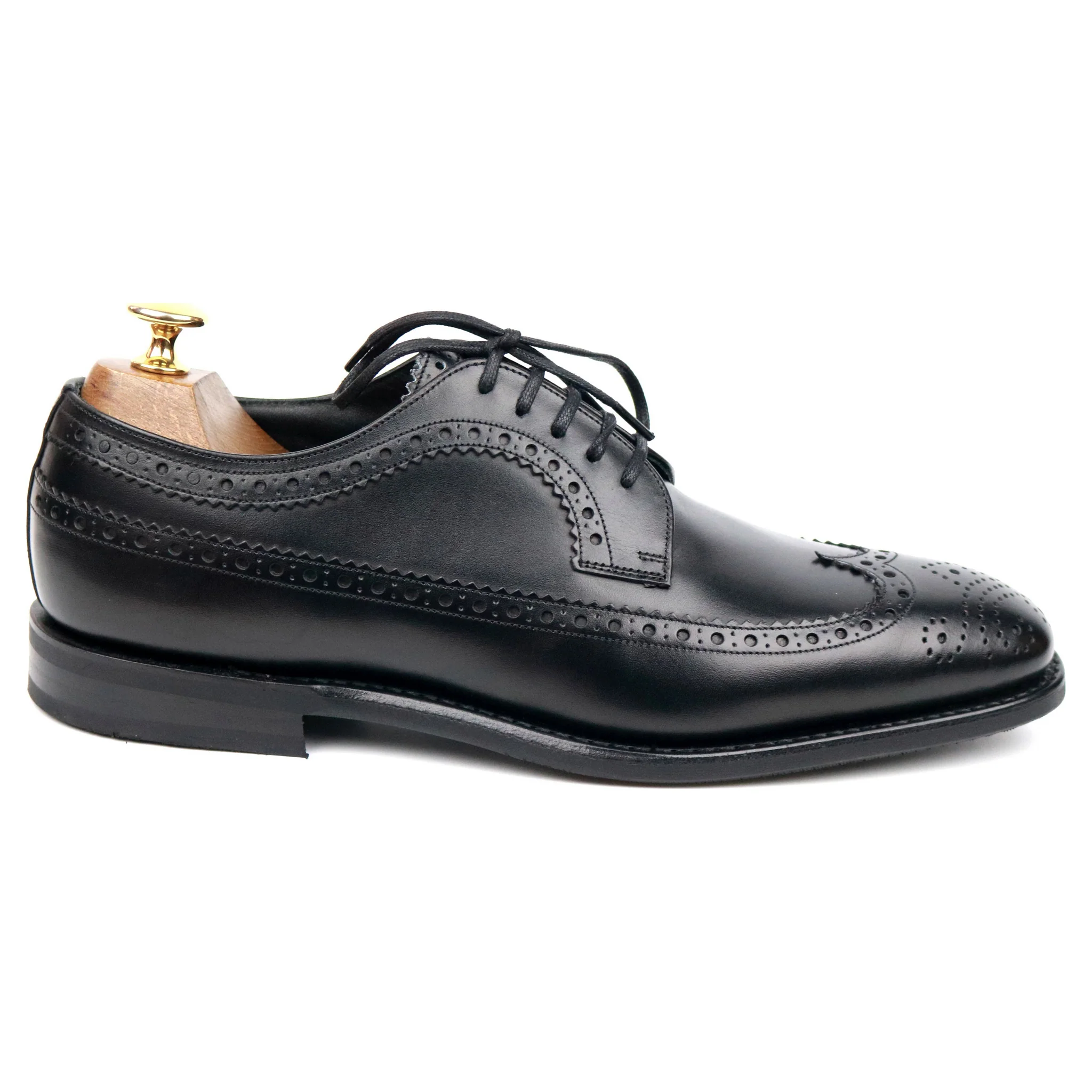 'Portmore' Black Leather Derby Brogues UK 6 G - Image 7