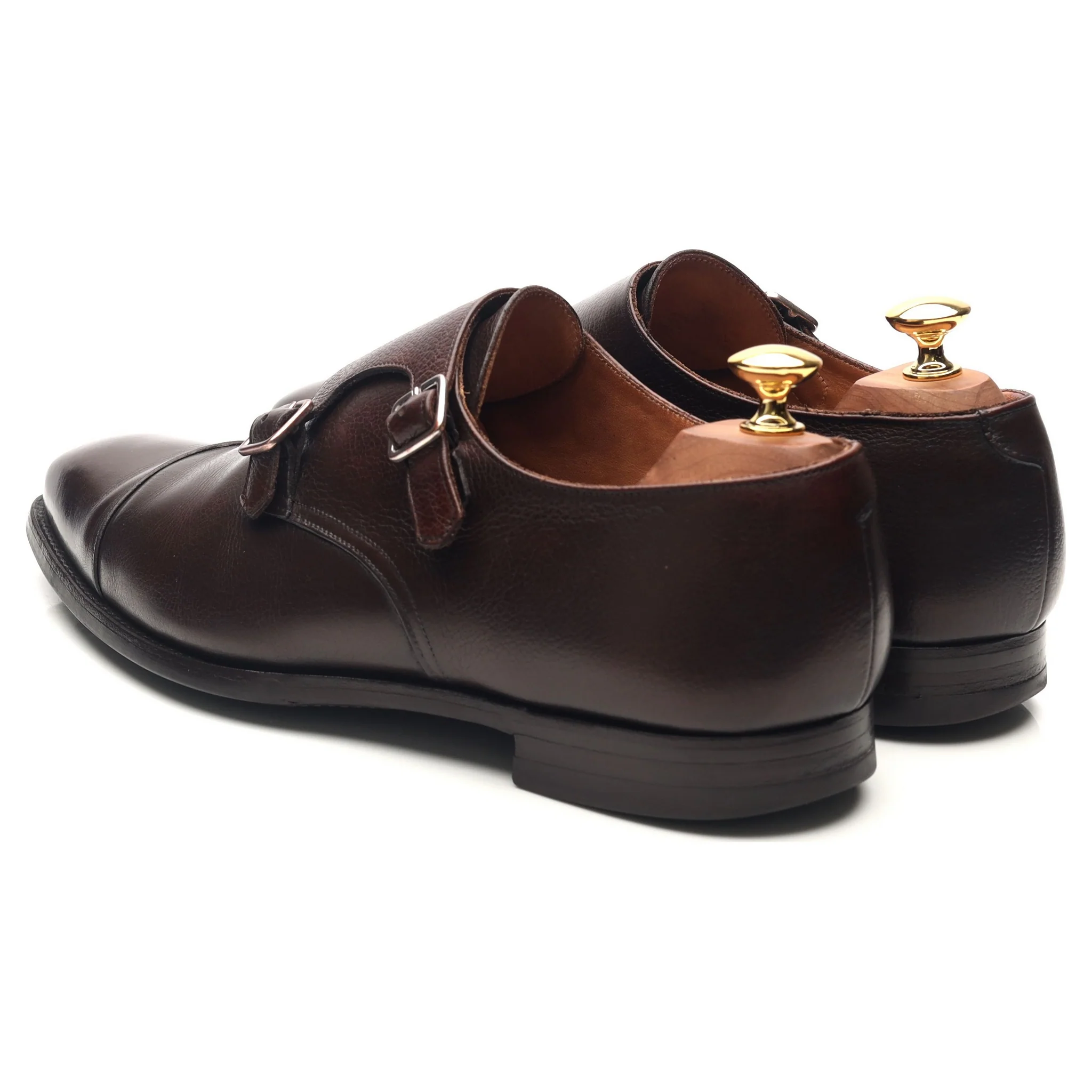 'Lowndes' Dark Brown Leather Double Monk Strap UK 9.5 E - Image 3
