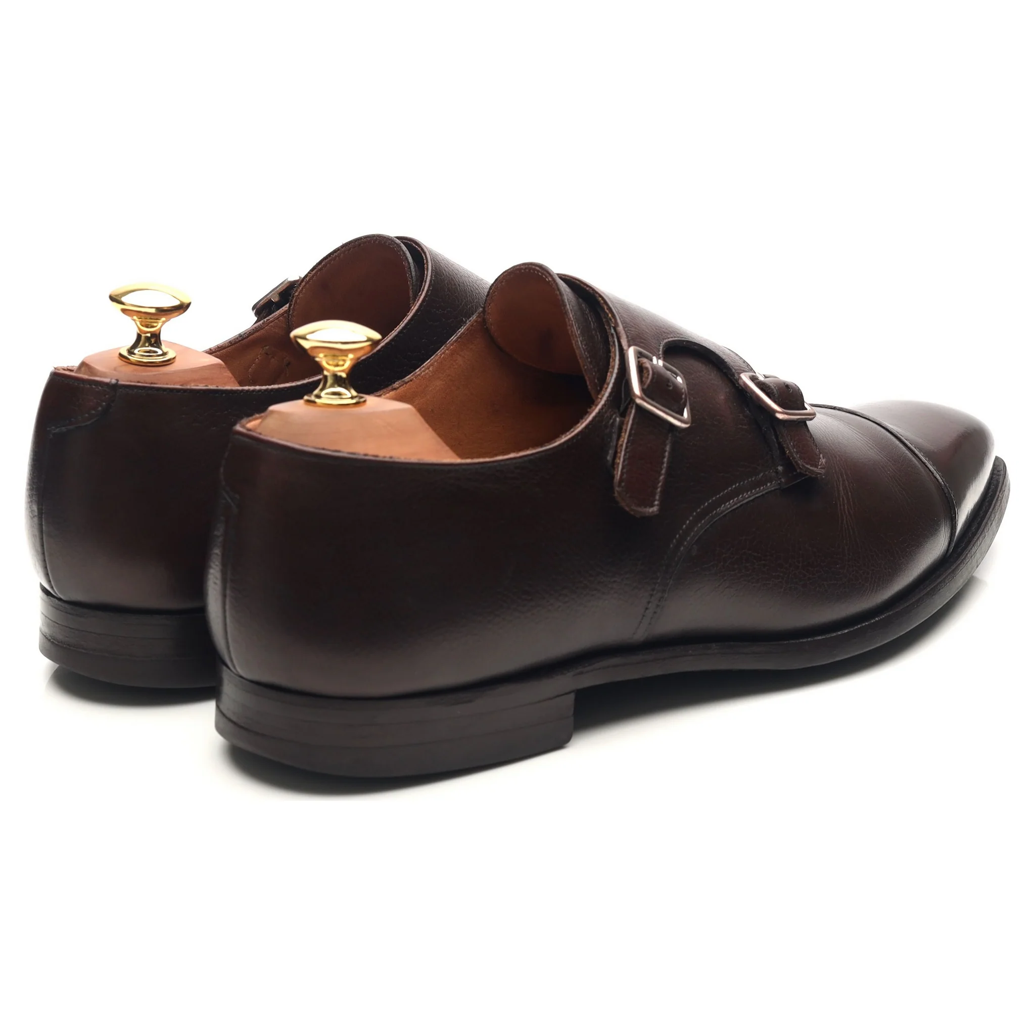 'Lowndes' Dark Brown Leather Double Monk Strap UK 9.5 E - Image 5