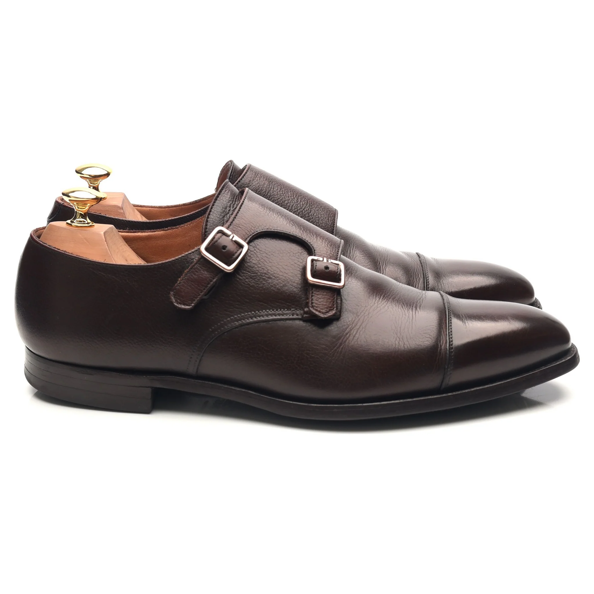 'Lowndes' Dark Brown Leather Double Monk Strap UK 9.5 E - Image 6