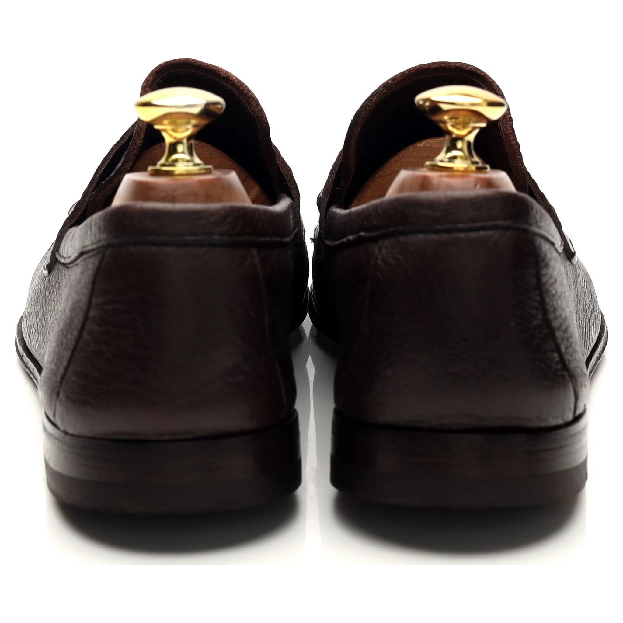Dark Brown Grain Leather Loafers UK 7 EU 41 - Image 4