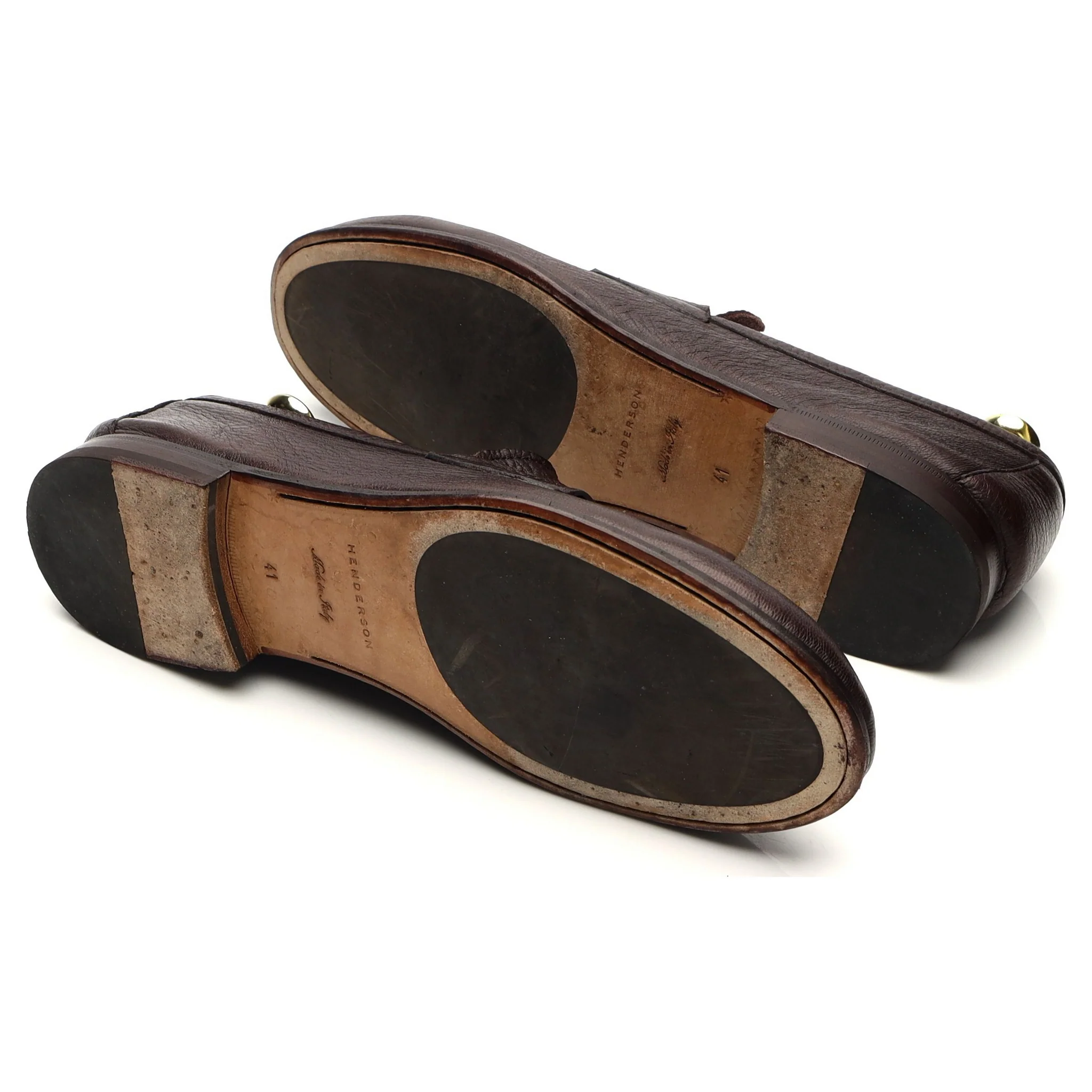 Dark Brown Grain Leather Loafers UK 7 EU 41 - Image 5
