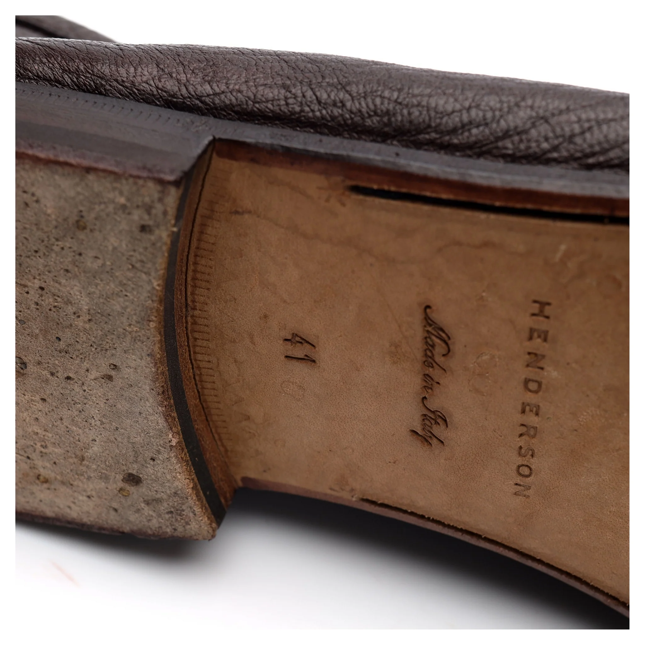 Dark Brown Grain Leather Loafers UK 7 EU 41 - Image 7