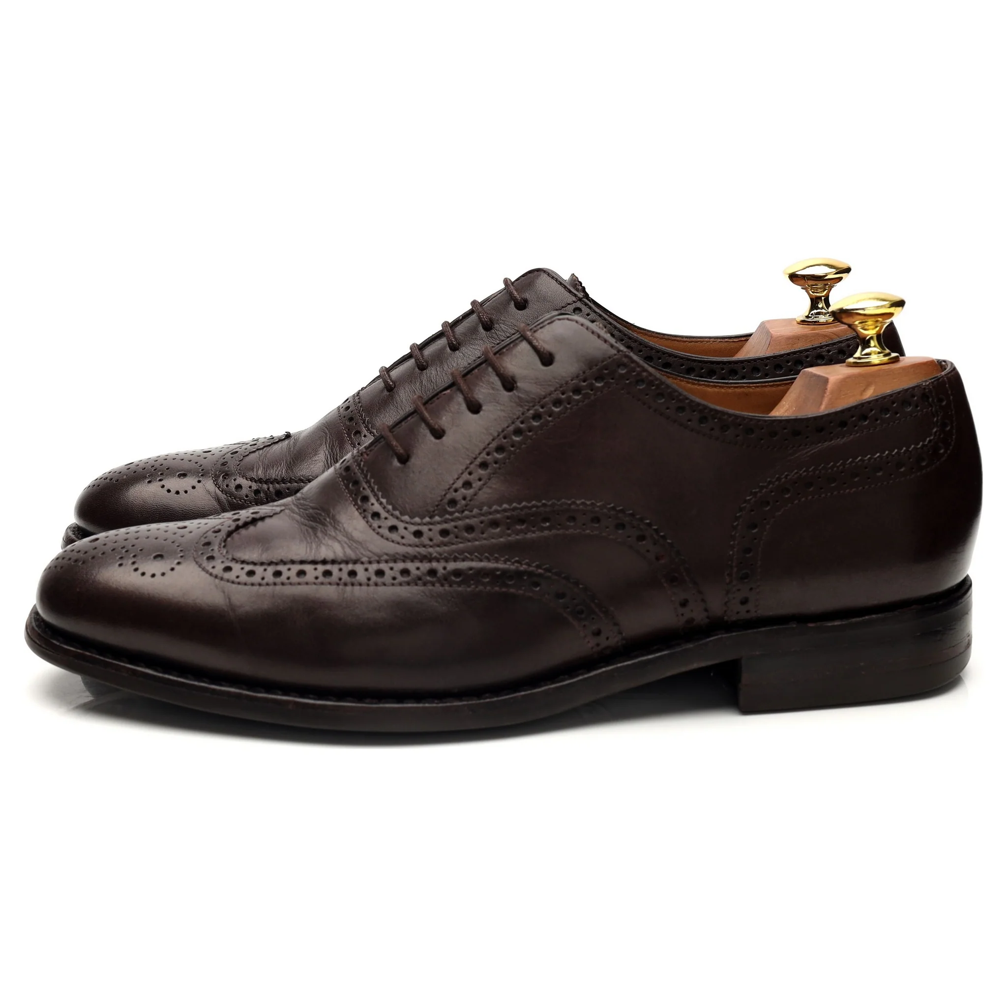 '6018' Dark Brown Leather Oxford Brogues UK 8.5 F - Image 3
