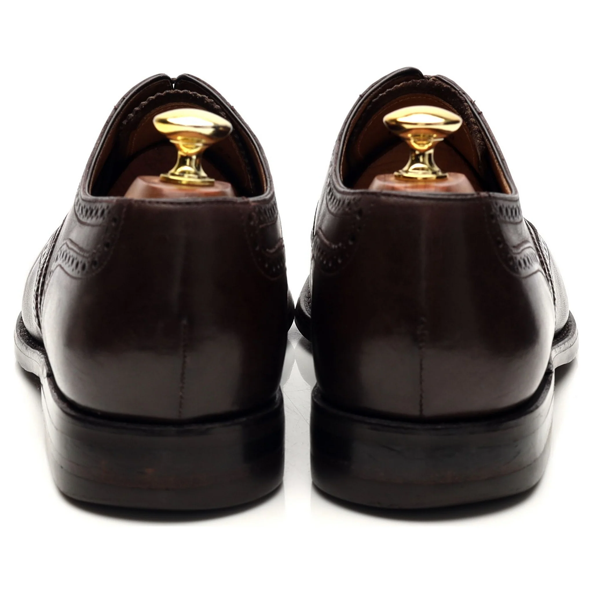 '6018' Dark Brown Leather Oxford Brogues UK 8.5 F - Image 4