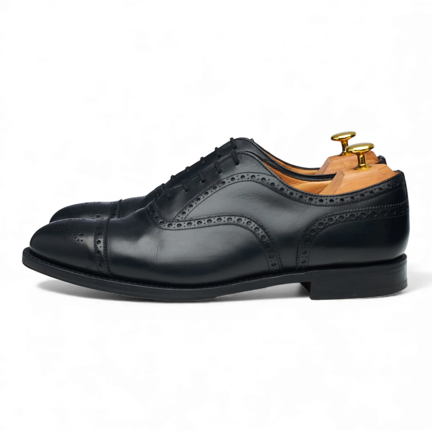 'Diplomat' Black Leather Oxford Brogues UK 8.5 G - Image 3