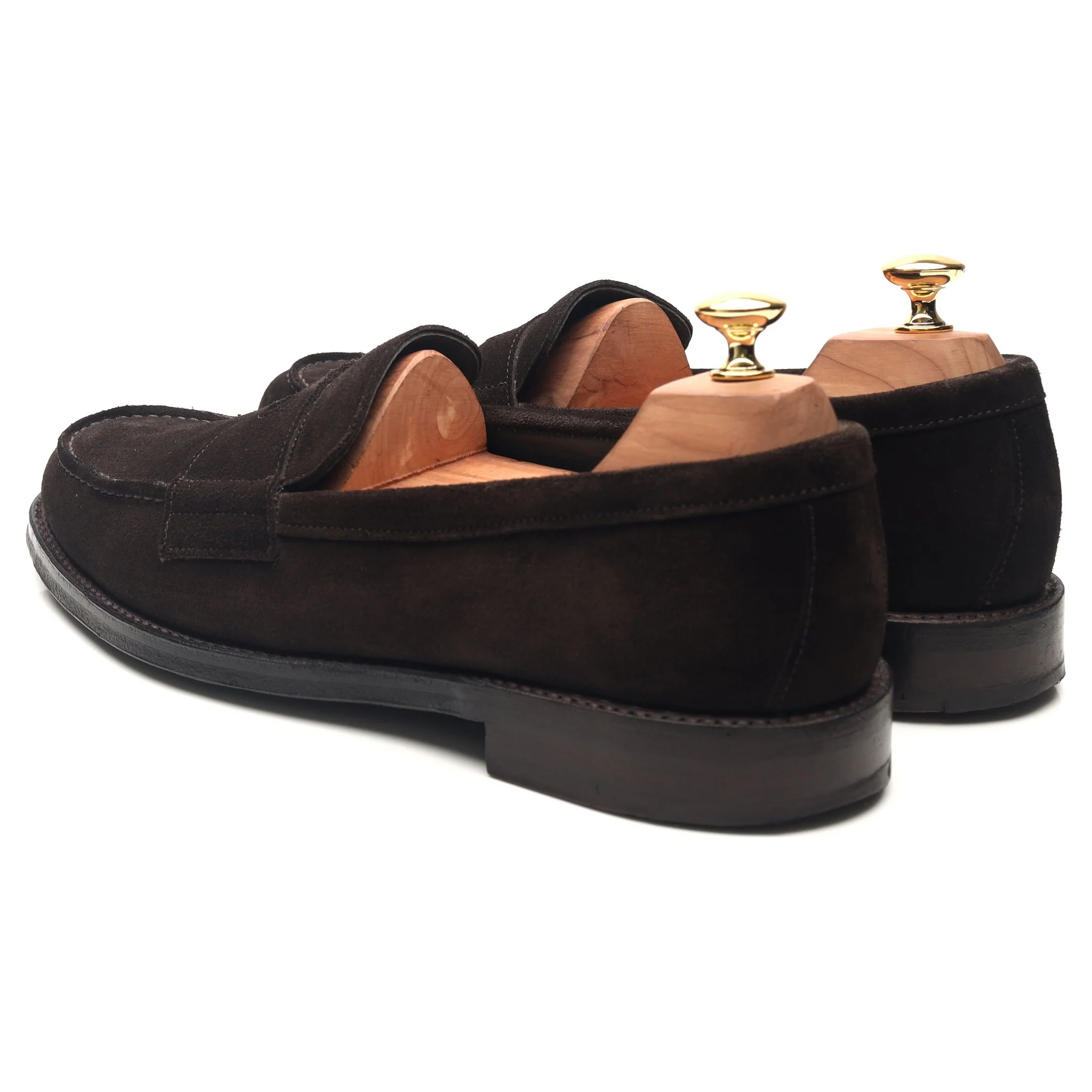 'Charles' Dark Brown Suede Loafers UK 10 - Image 3