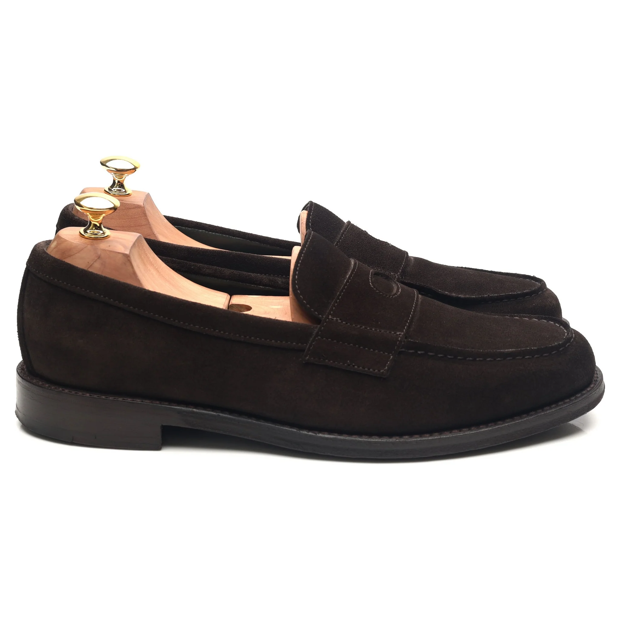 'Charles' Dark Brown Suede Loafers UK 10 - Image 6