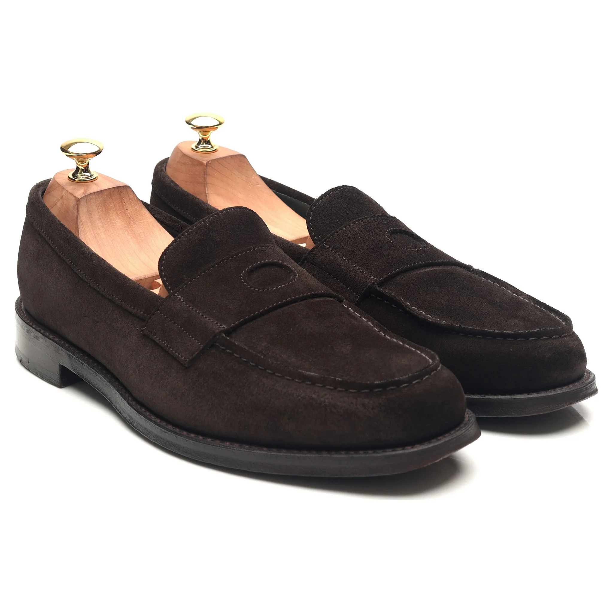 'Charles' Dark Brown Suede Loafers UK 10 - Image 7