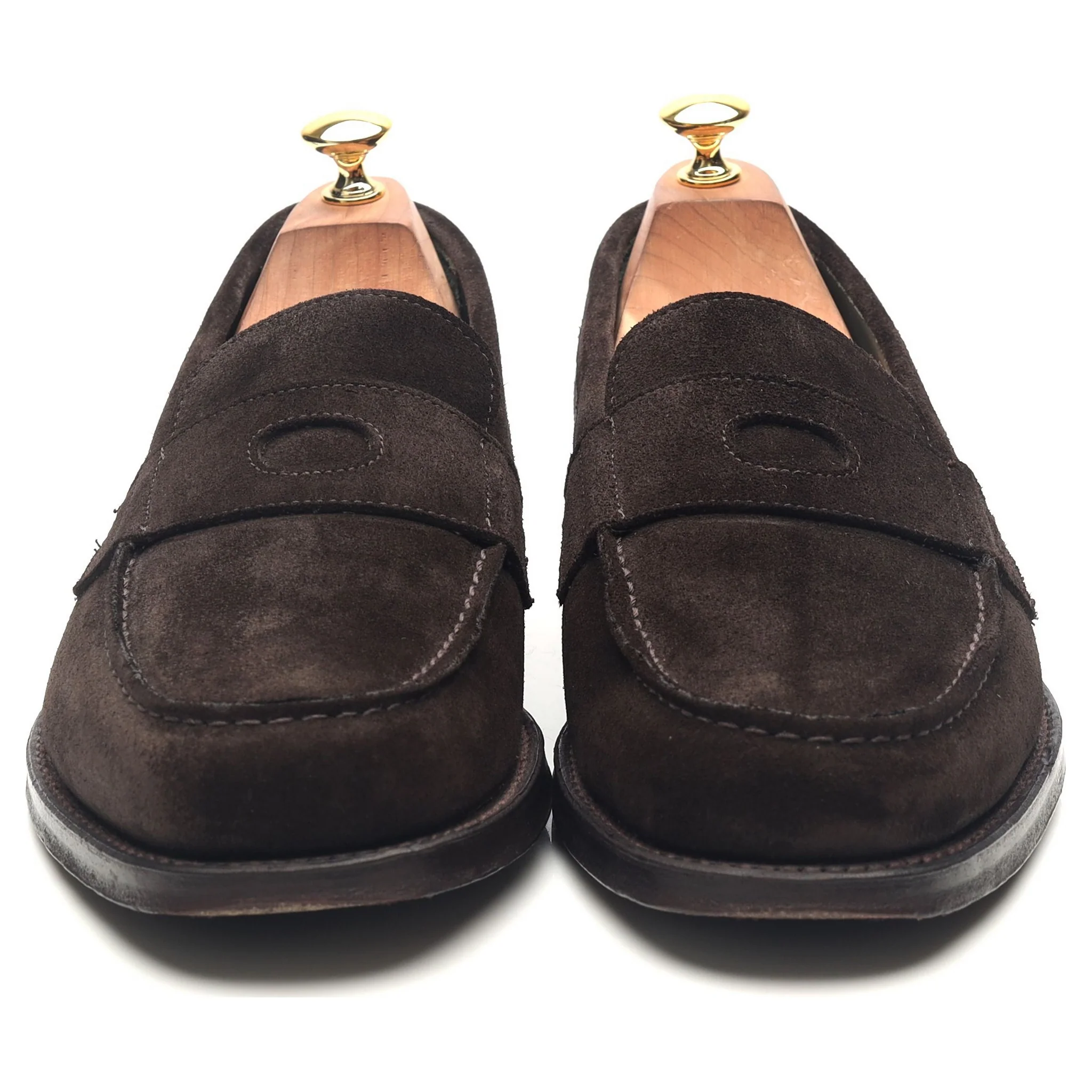 'Charles' Dark Brown Suede Loafers UK 10 - Image 8