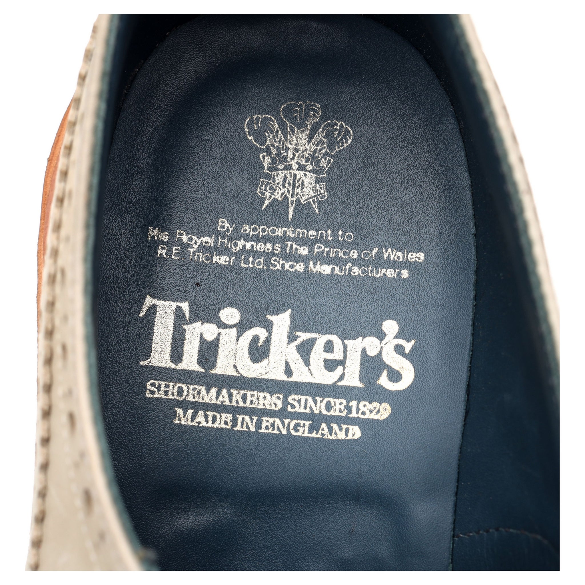 'Durham' Cream Leather Derby Brogues UK 7.5 - Image 7