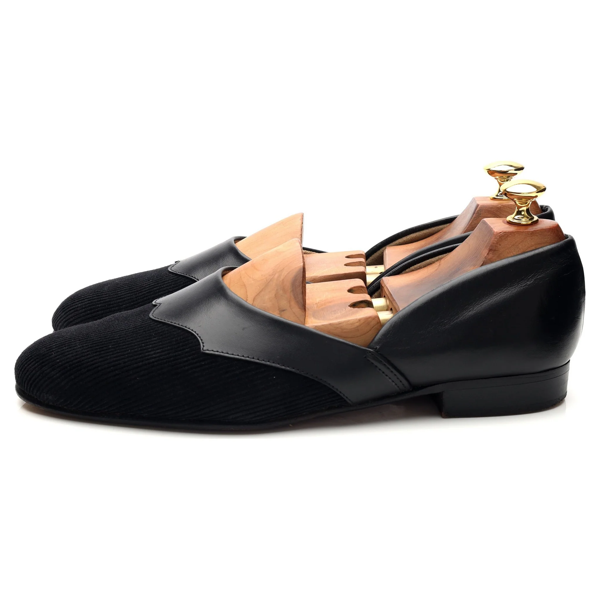 'Eton' Black Leather Cord Slippers UK 9.5 - Image 3