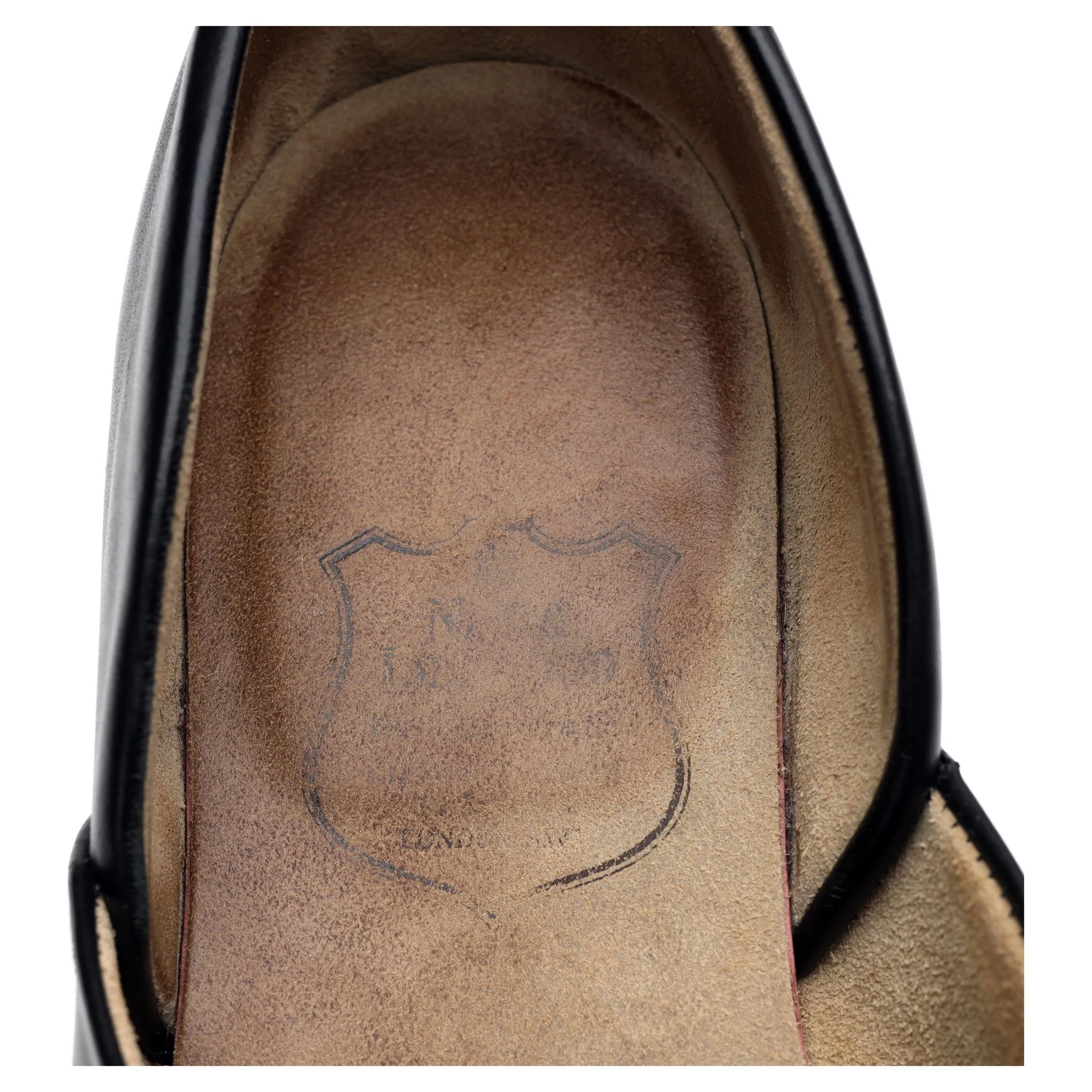 'Eton' Black Leather Cord Slippers UK 9.5 - Image 6