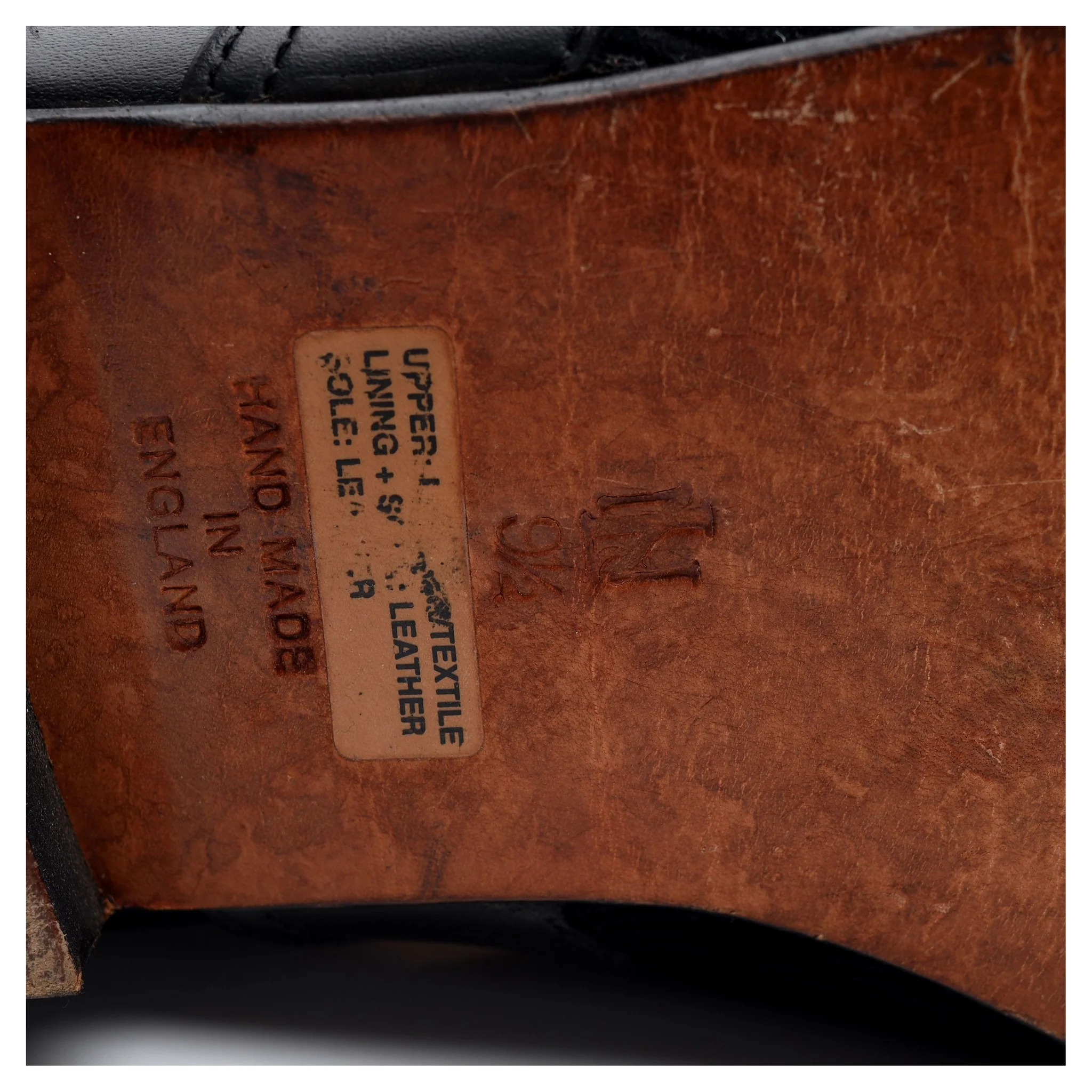 'Eton' Black Leather Cord Slippers UK 9.5 - Image 7