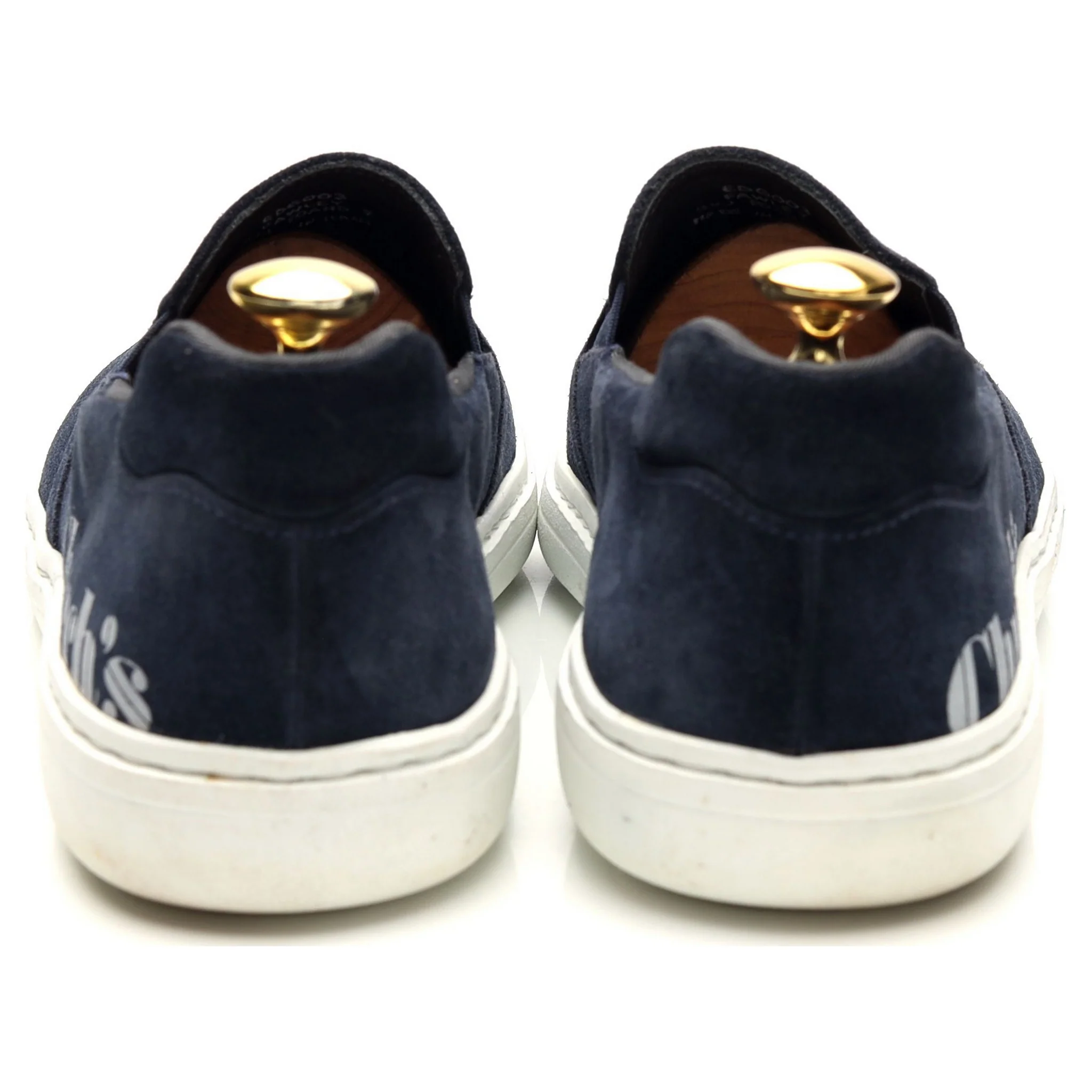 'Fawley' Navy Blue Suede Slip On Sneakers UK 7 - Image 4