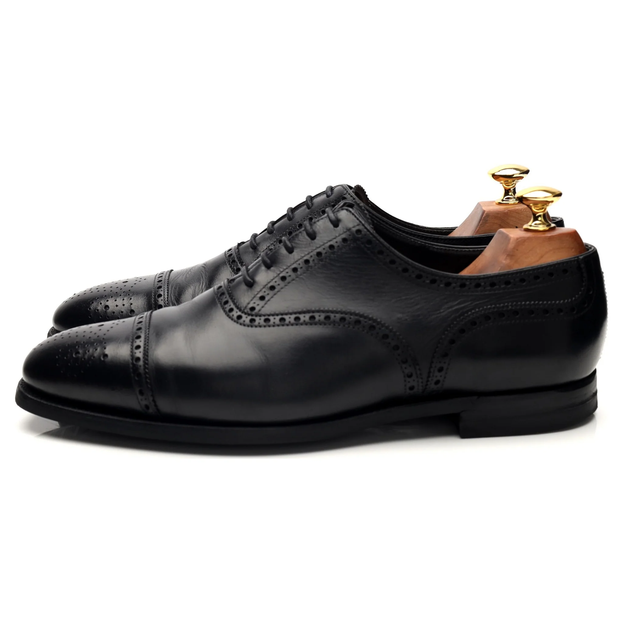 Foster & Son 'Sandringham' Black Leather Oxford Brogues UK 7.5 E - Image 3