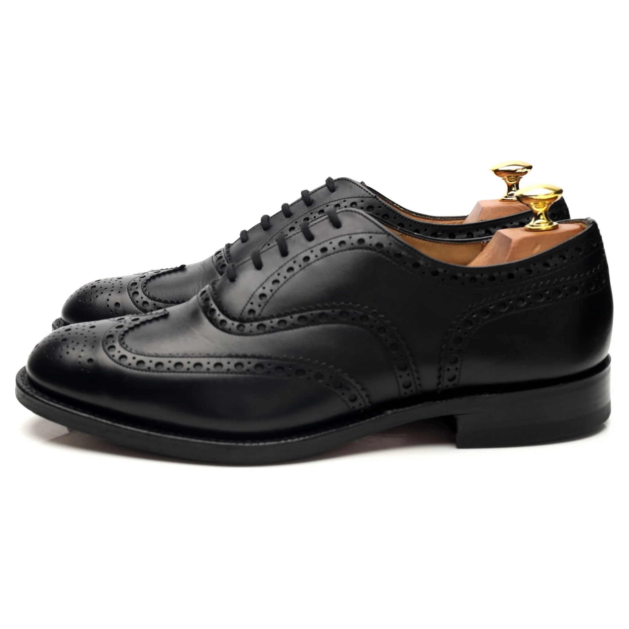 'Franklin' Black Leather Brogues UK 8.5 G - Image 3