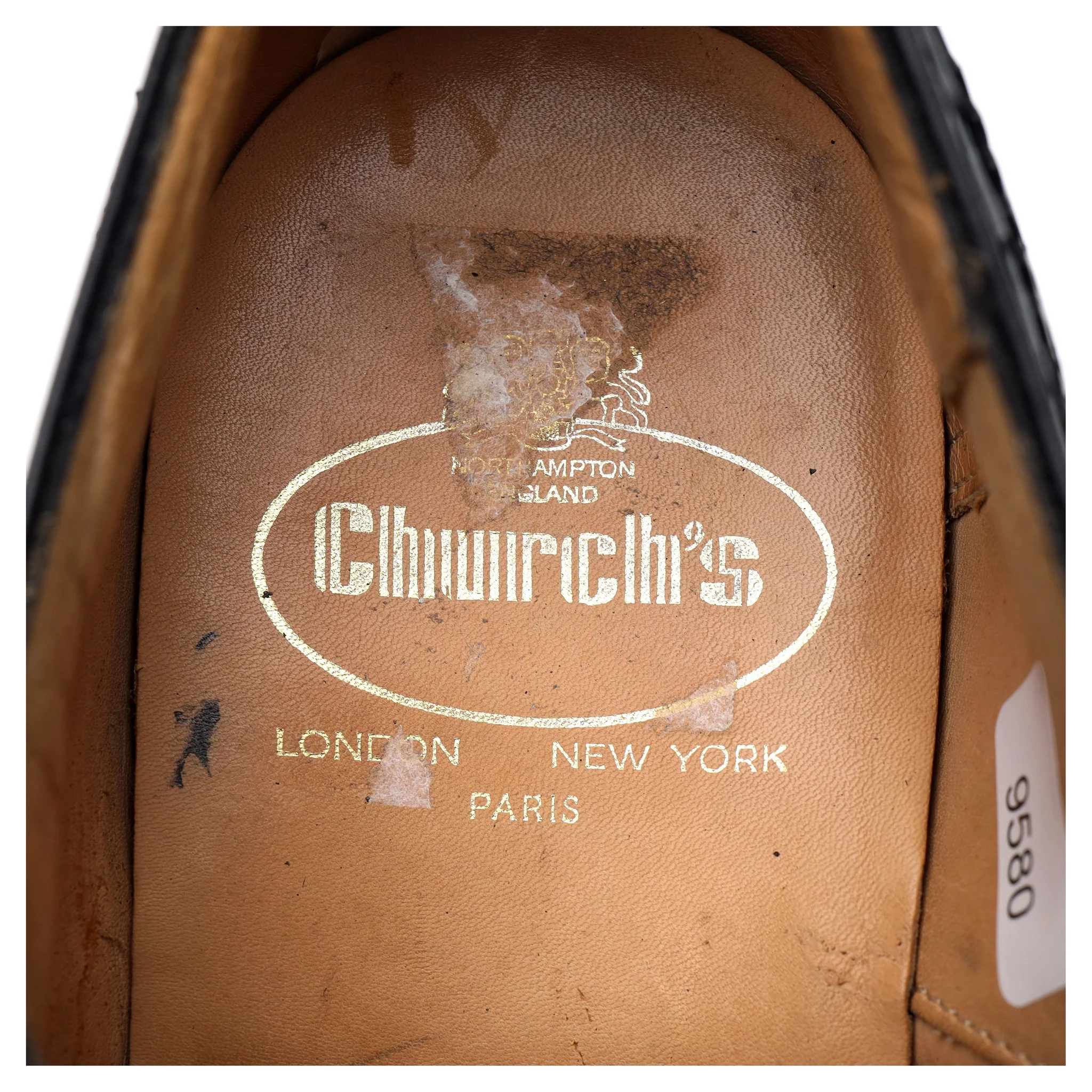 'Franklin' Black Leather Brogues UK 8.5 G - Image 6