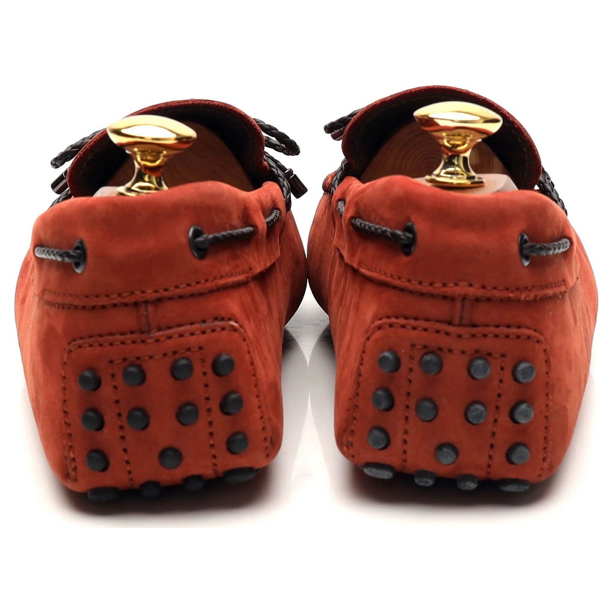 Gommino Orange Nubuck Leather Driving Loafers UK 6 - Image 4