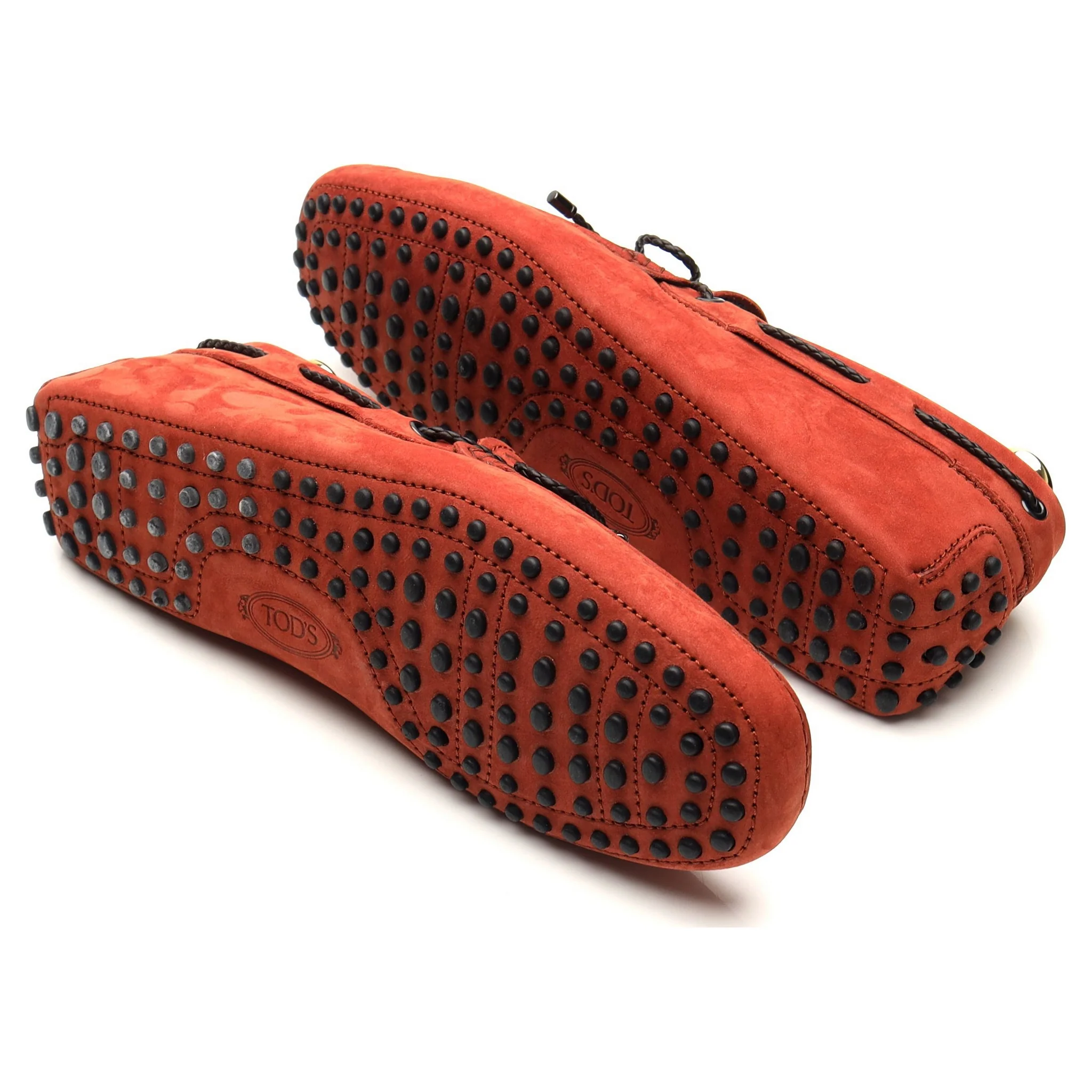 Gommino Orange Nubuck Leather Driving Loafers UK 6 - Image 5