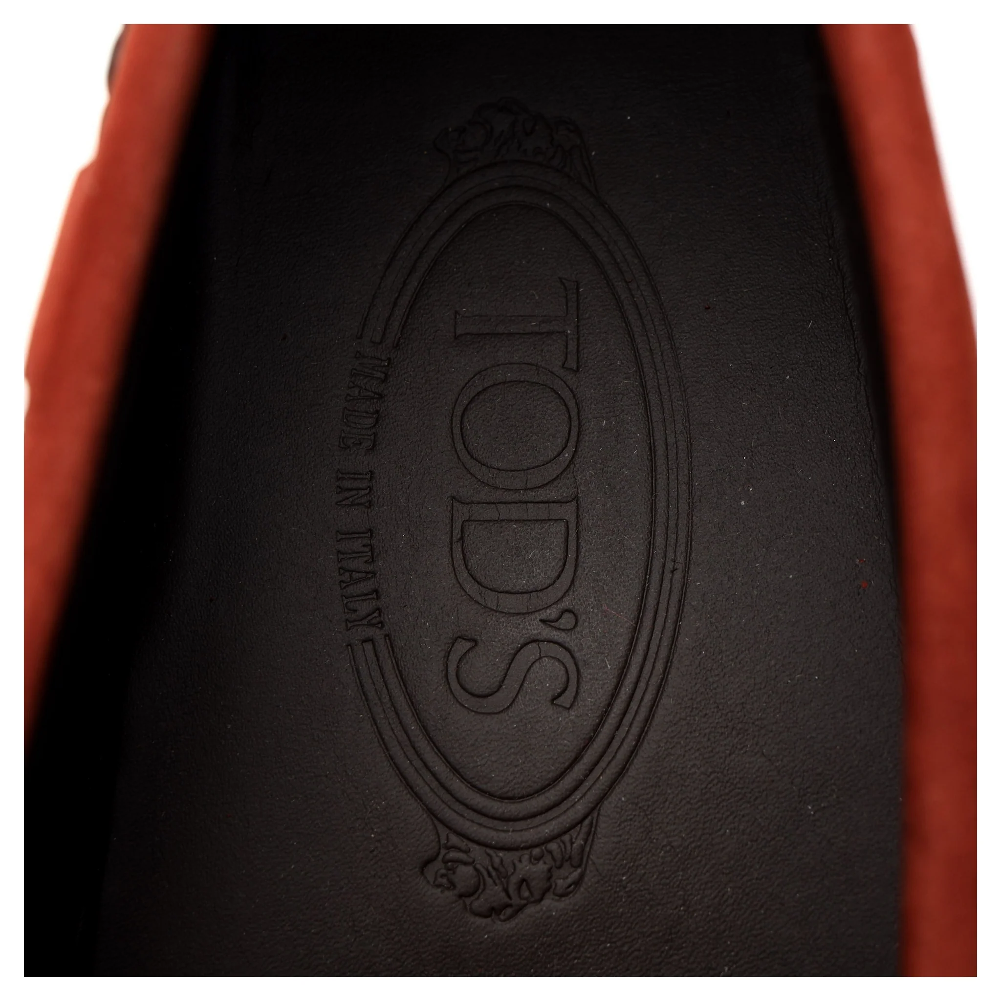 Gommino Orange Nubuck Leather Driving Loafers UK 6 - Image 6