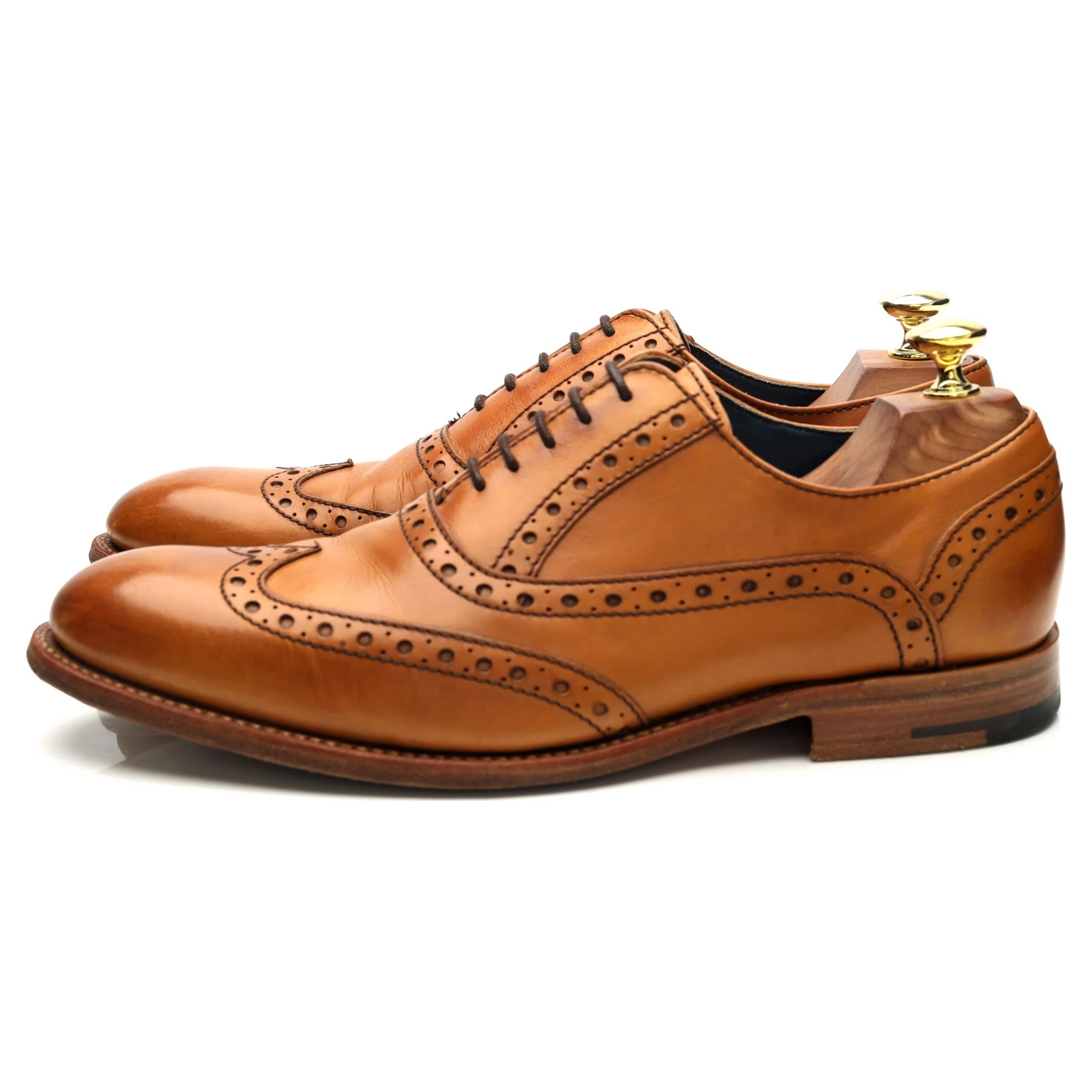 'Grant' Tan Brown Leather Oxford UK 7 F - Image 3