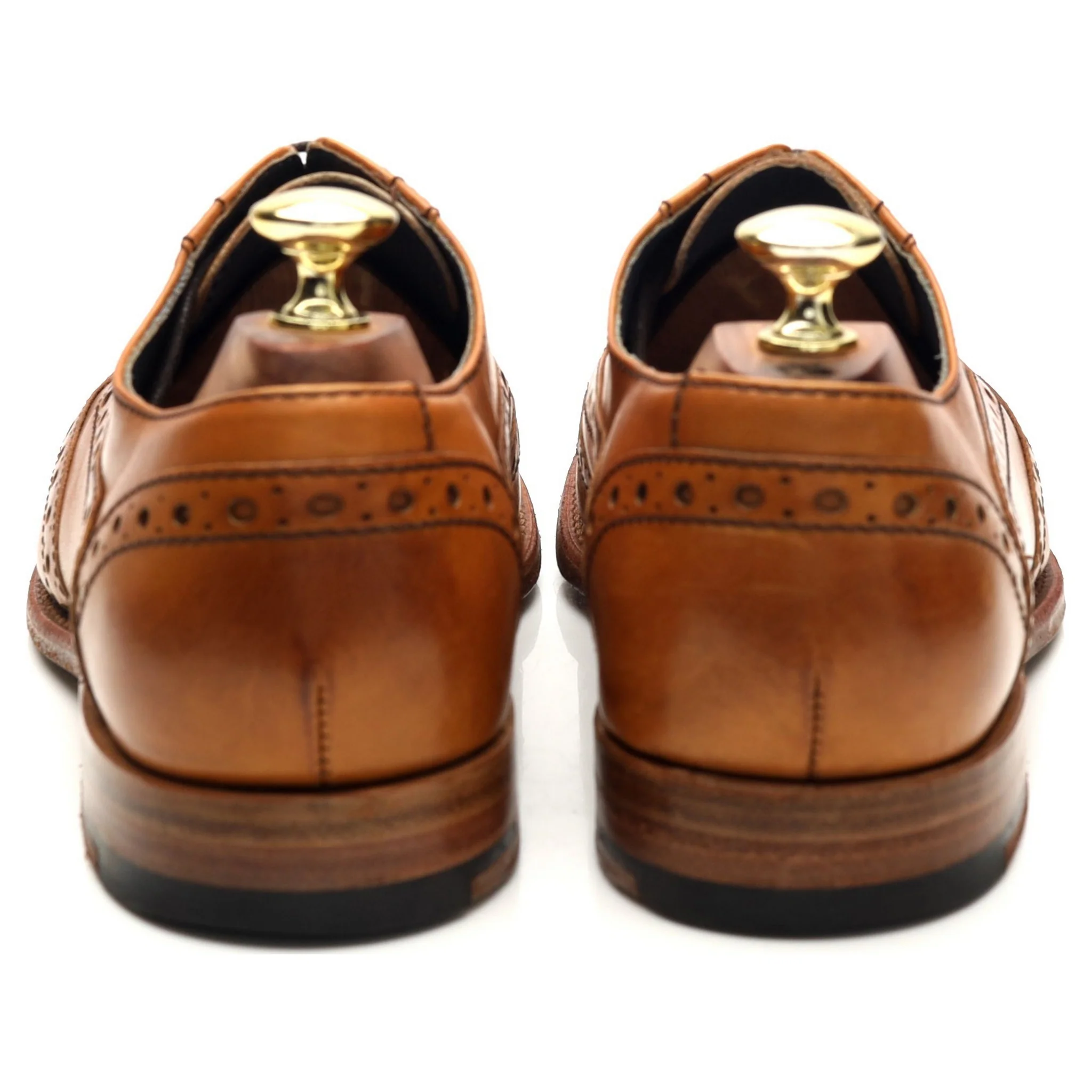 'Grant' Tan Brown Leather Oxford UK 7 F - Image 4