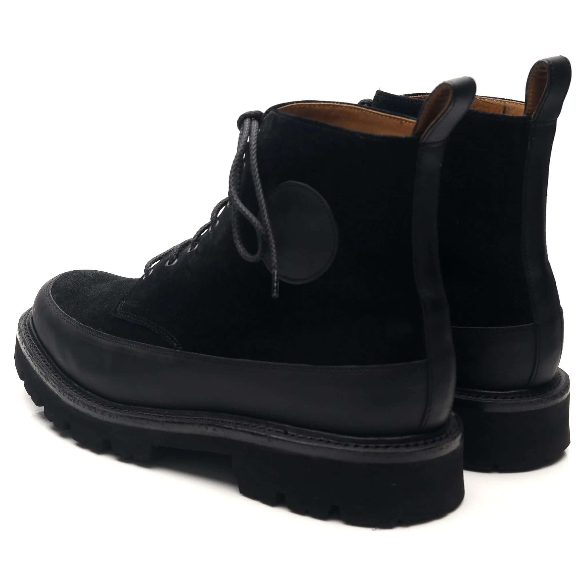 Black Leather Boots UK 6.5 G - Image 3