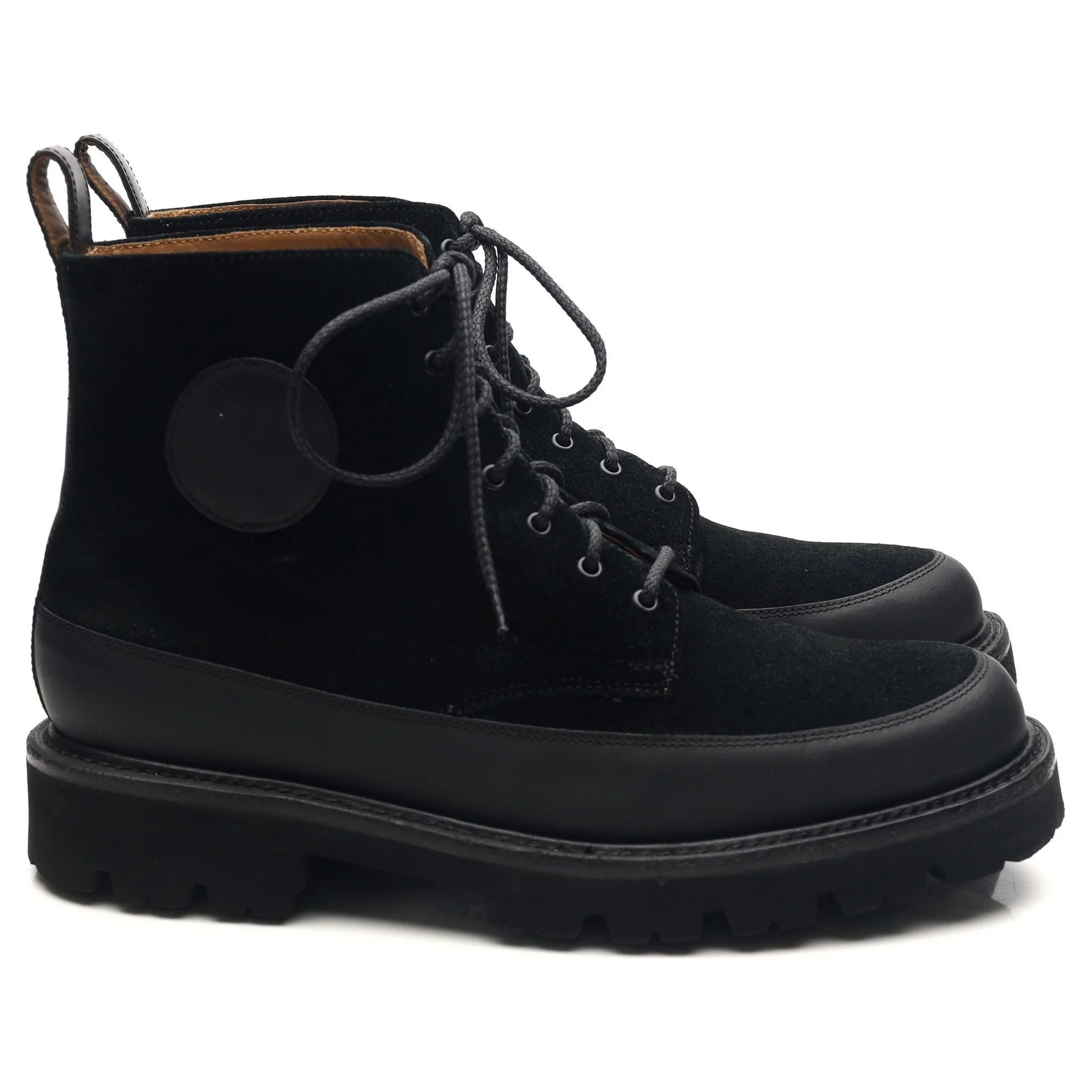 Black Leather Boots UK 6.5 G - Image 6