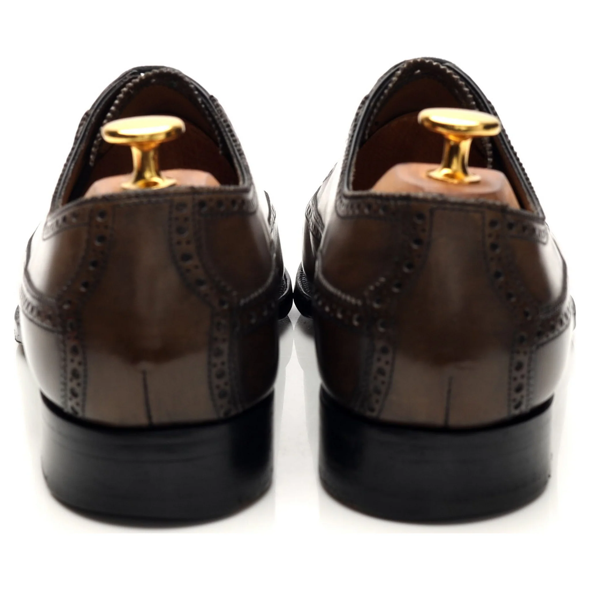 'Oakdale' Grey Leather Oxford Brogues UK 8 C - Image 4