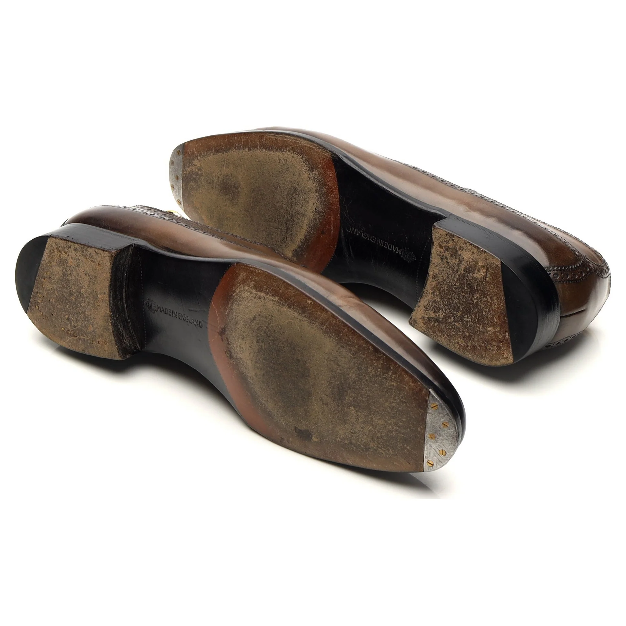 'Oakdale' Grey Leather Oxford Brogues UK 8 C - Image 5