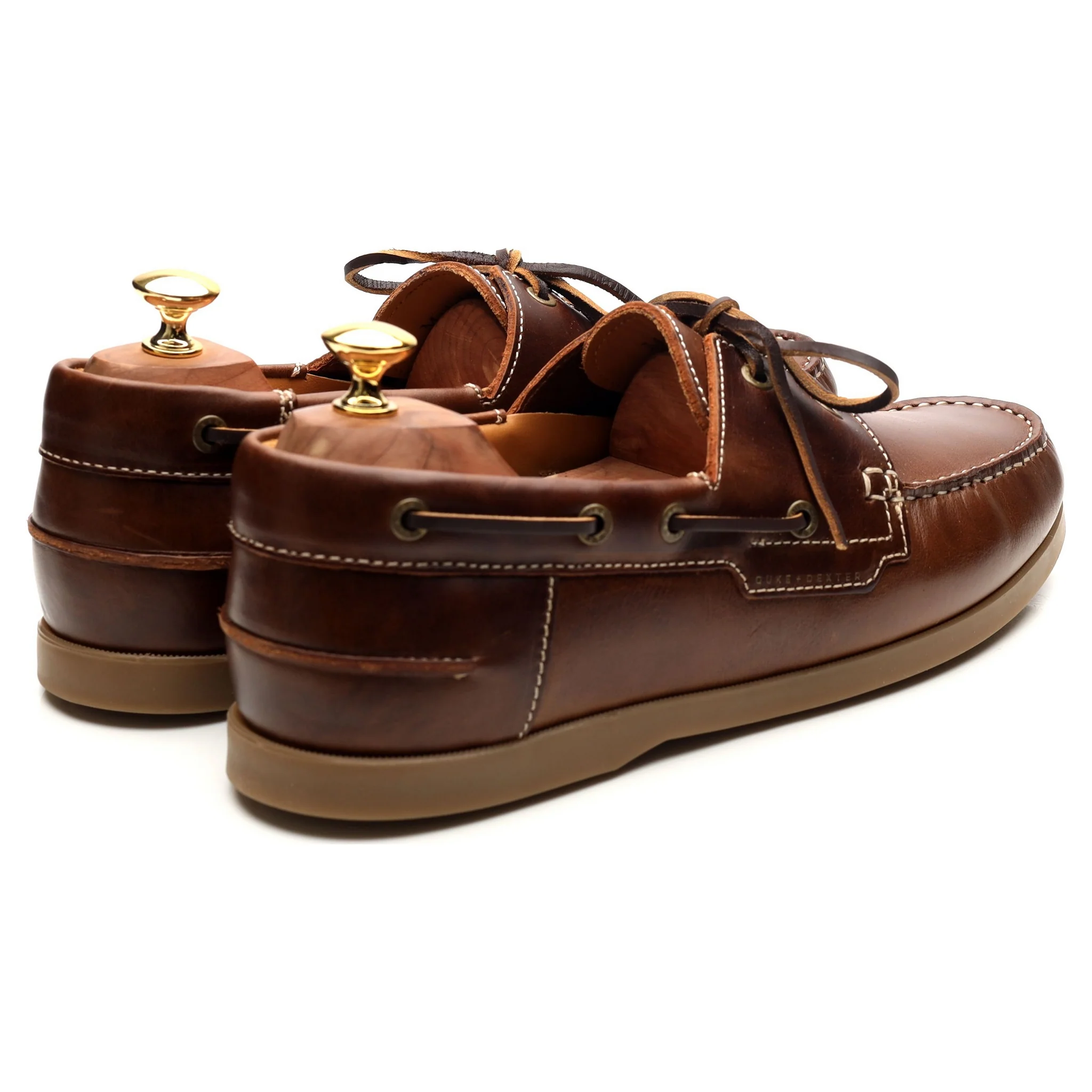 'Hardy' Brown Leather Boat Shoes UK 10 - Image 5