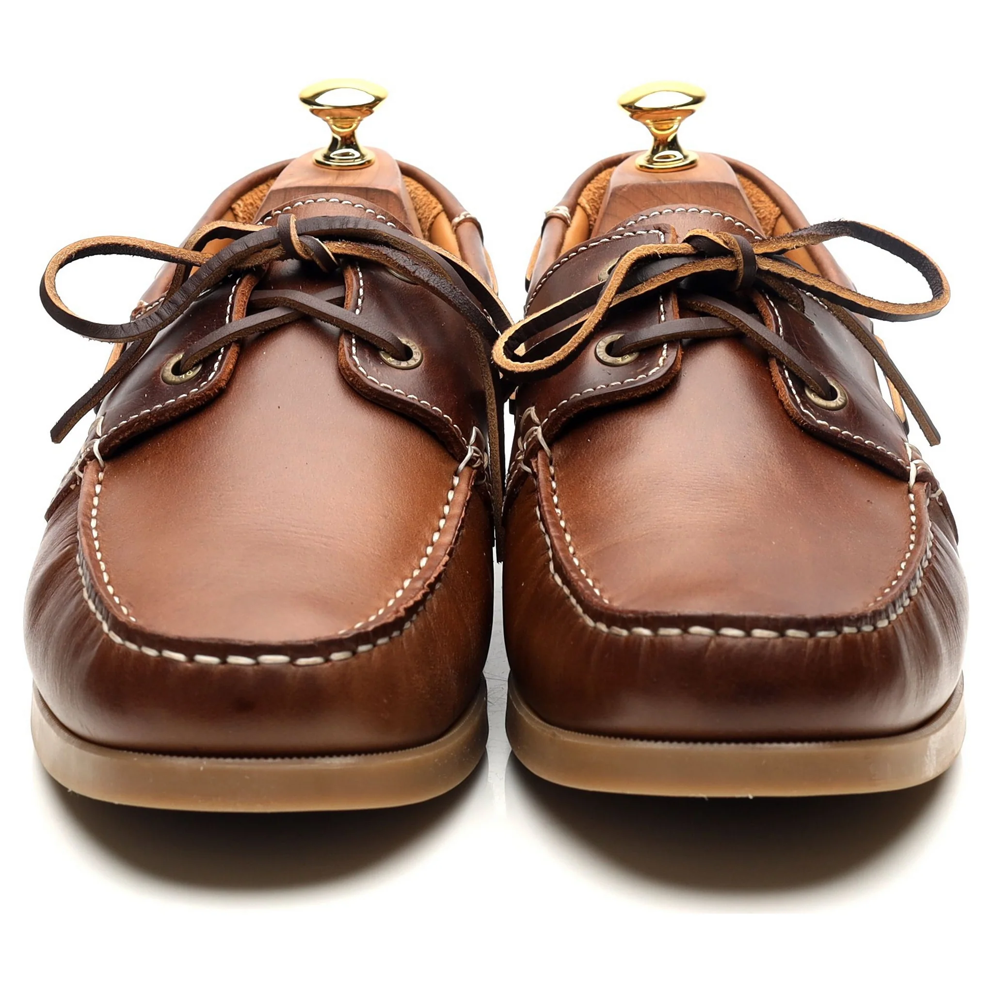 'Hardy' Brown Leather Boat Shoes UK 10 - Image 8