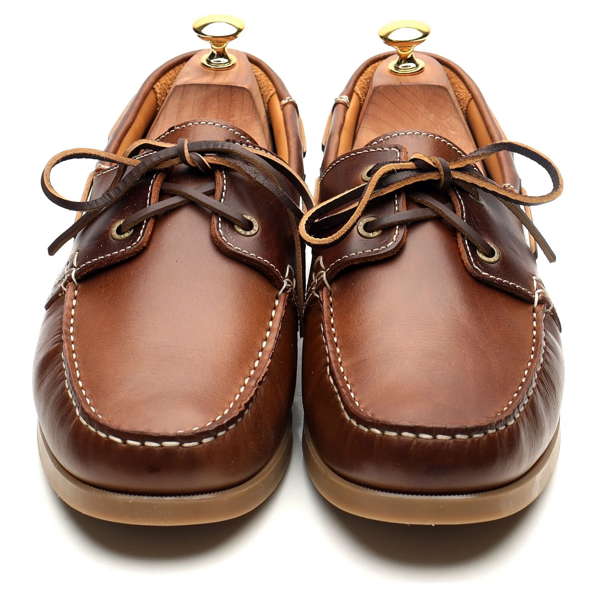'Hardy' Brown Leather Boat Shoes UK 10 - Image 9