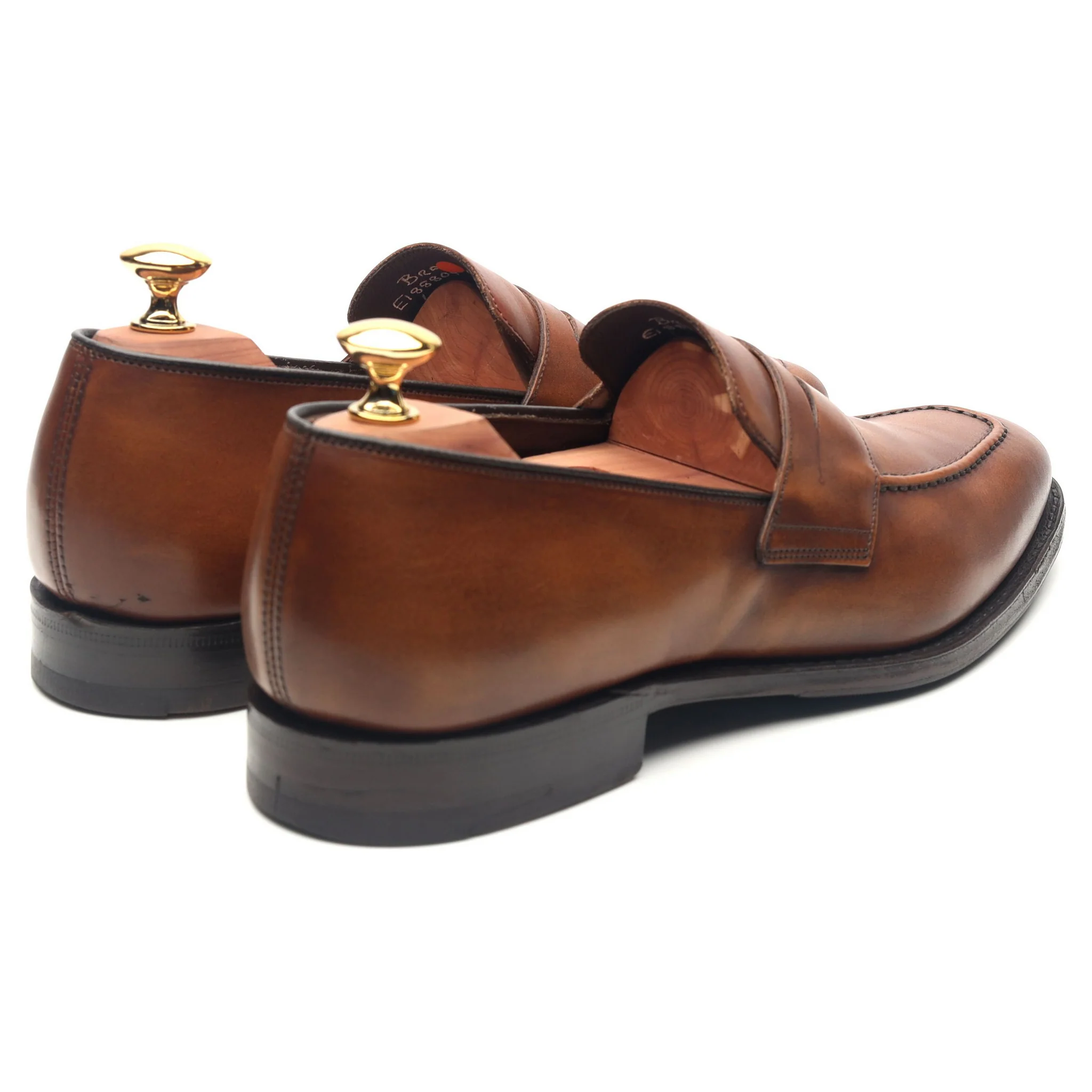 'Bray' Brown Leather Loafers UK 6 F - Image 5