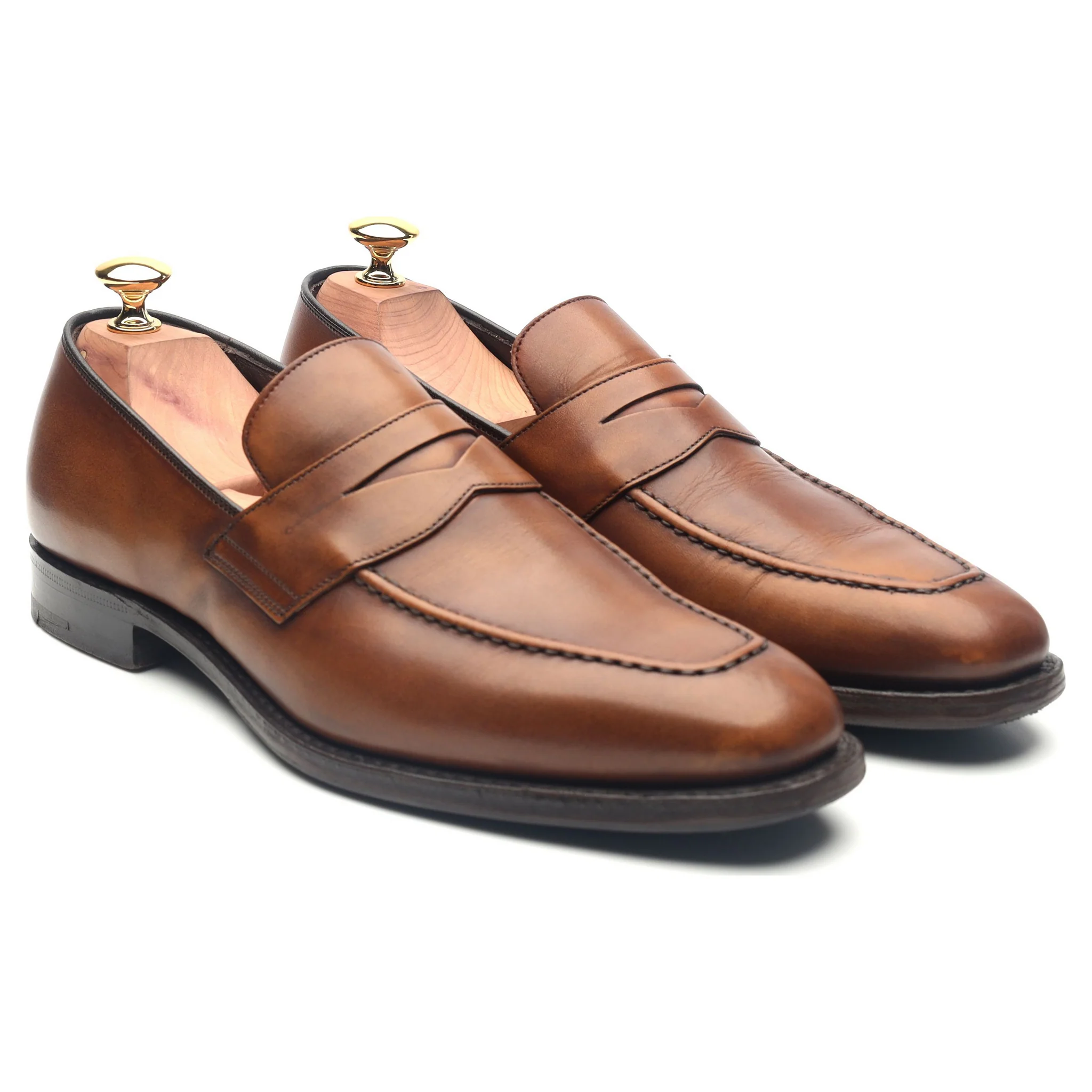 'Bray' Brown Leather Loafers UK 6 F - Image 8