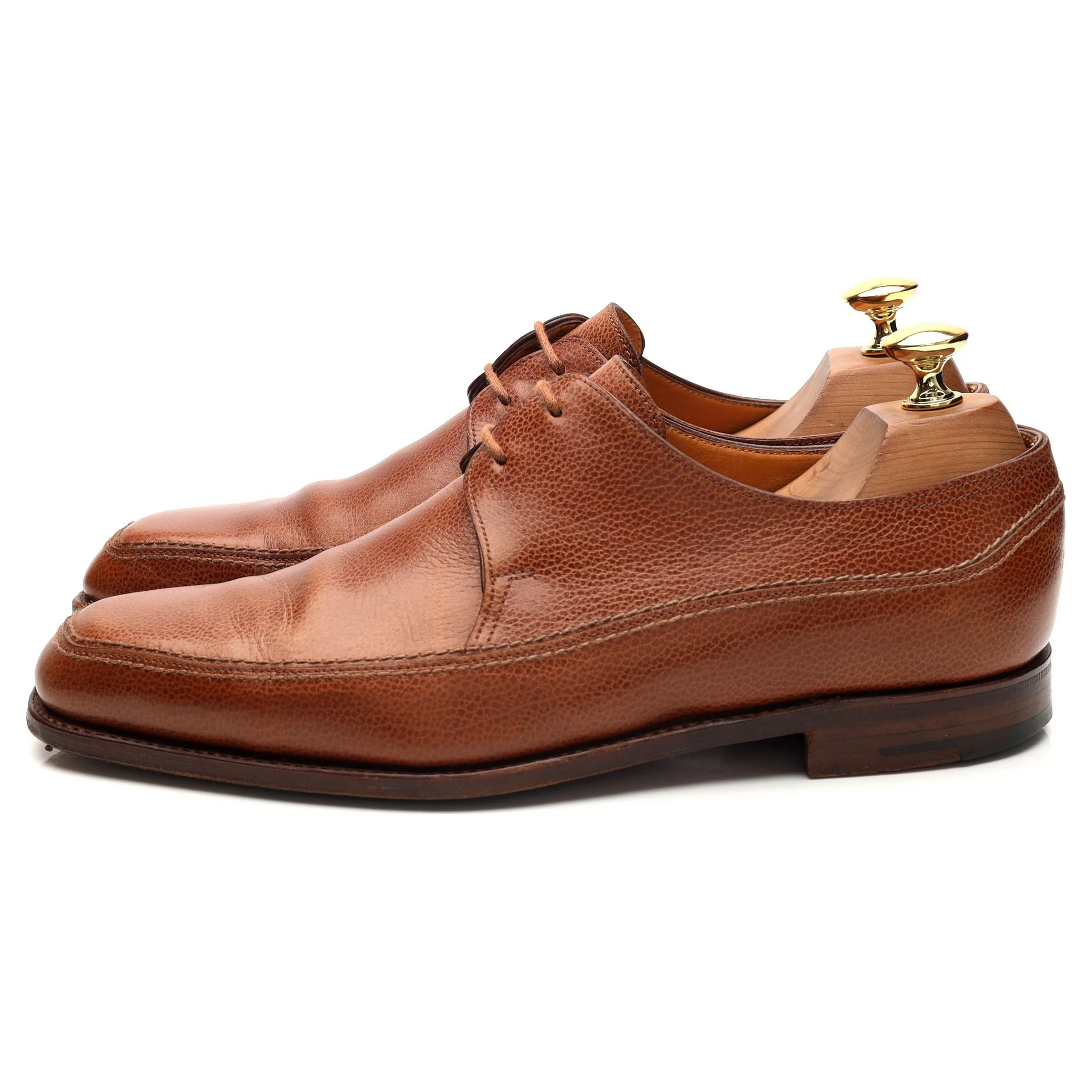 'Hurtwood' Tan Brown Grain Leather Derby UK 6 E - Image 3