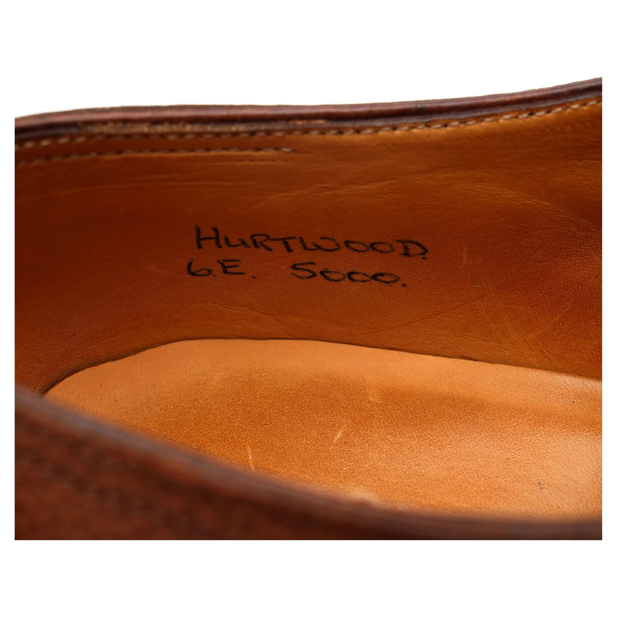 'Hurtwood' Tan Brown Grain Leather Derby UK 6 E - Image 7