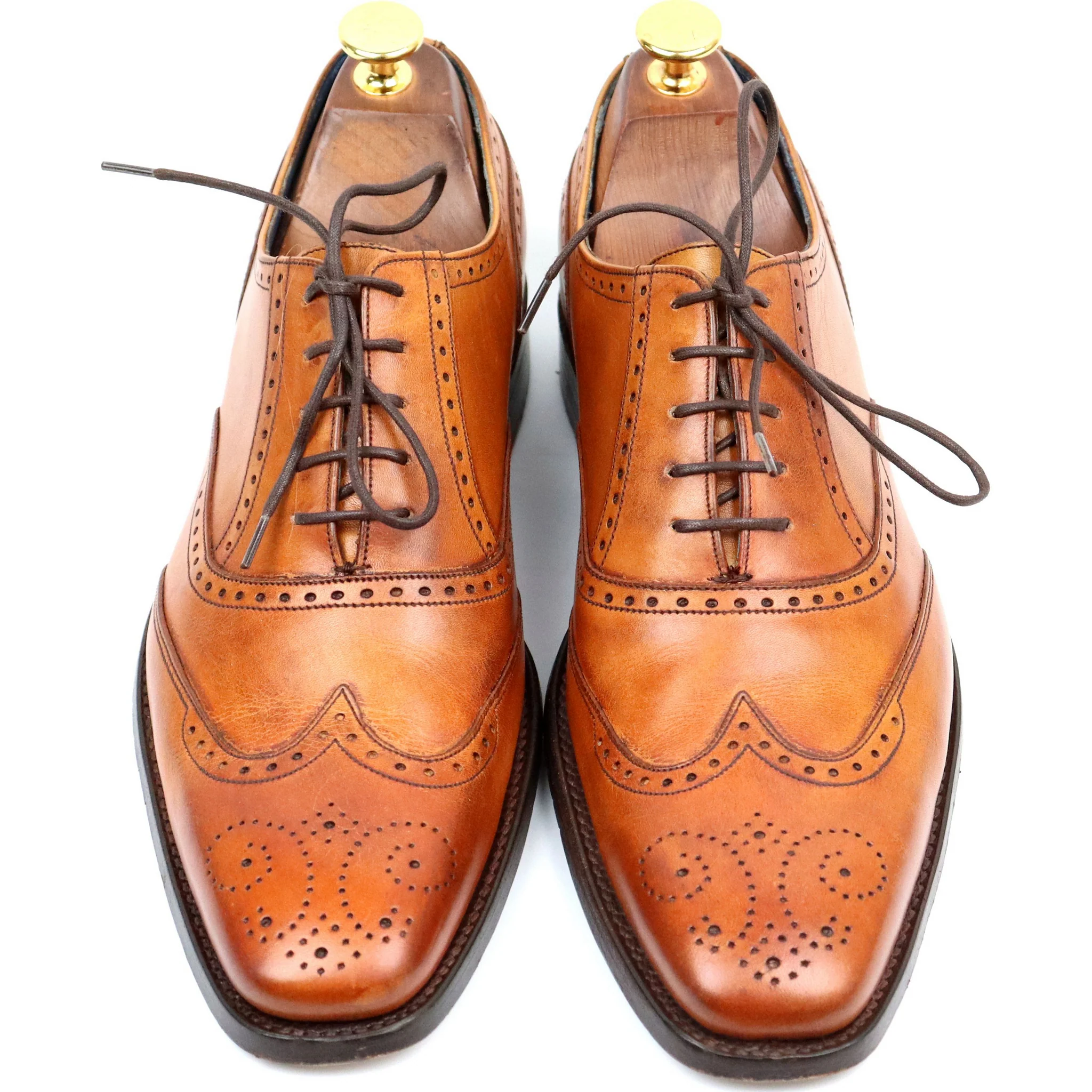 'Johnny' Tan Brown Leather Brogues UK 7 F - Image 4