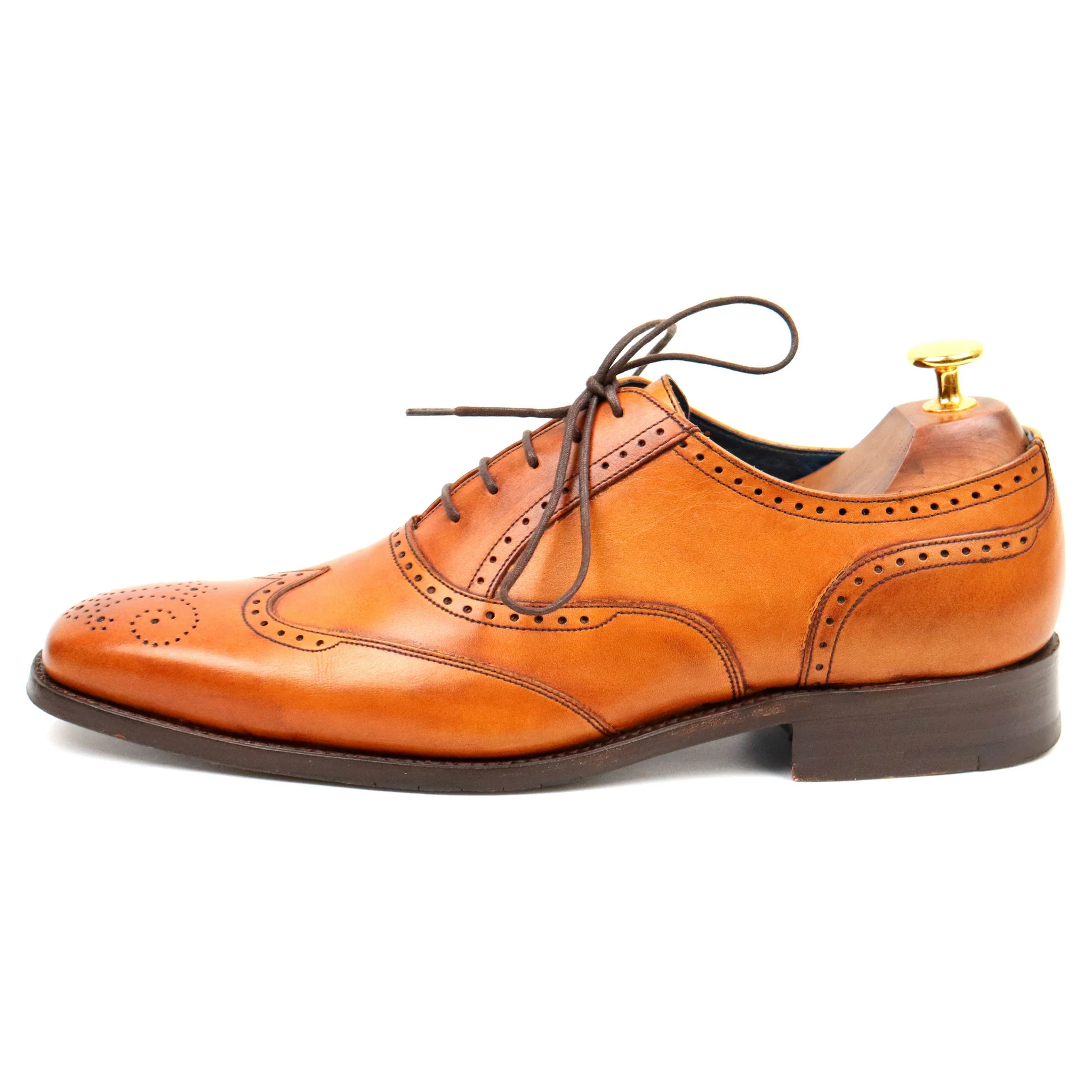 'Johnny' Tan Brown Leather Brogues UK 7 F - Image 6