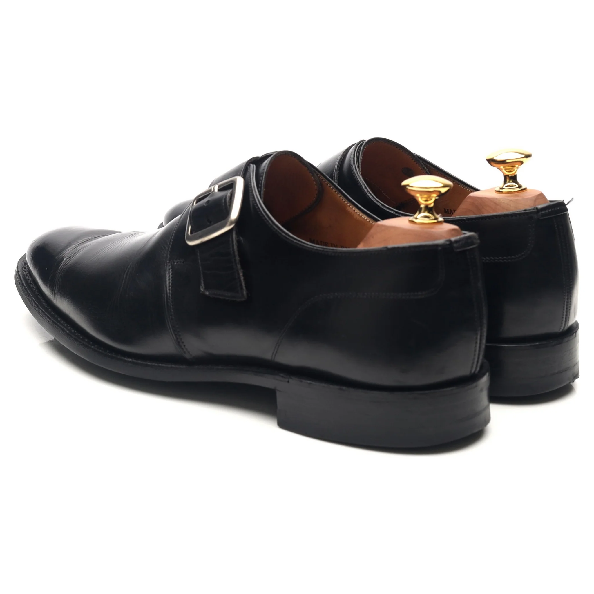 'Moorgate' Black Leather Monk Strap UK 9.5 F - Image 3