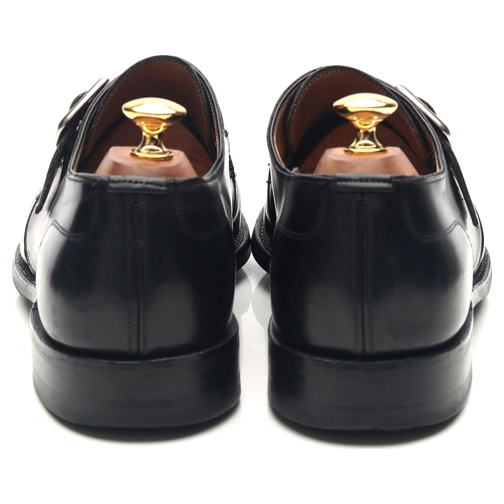 'Moorgate' Black Leather Monk Strap UK 9.5 F - Image 4