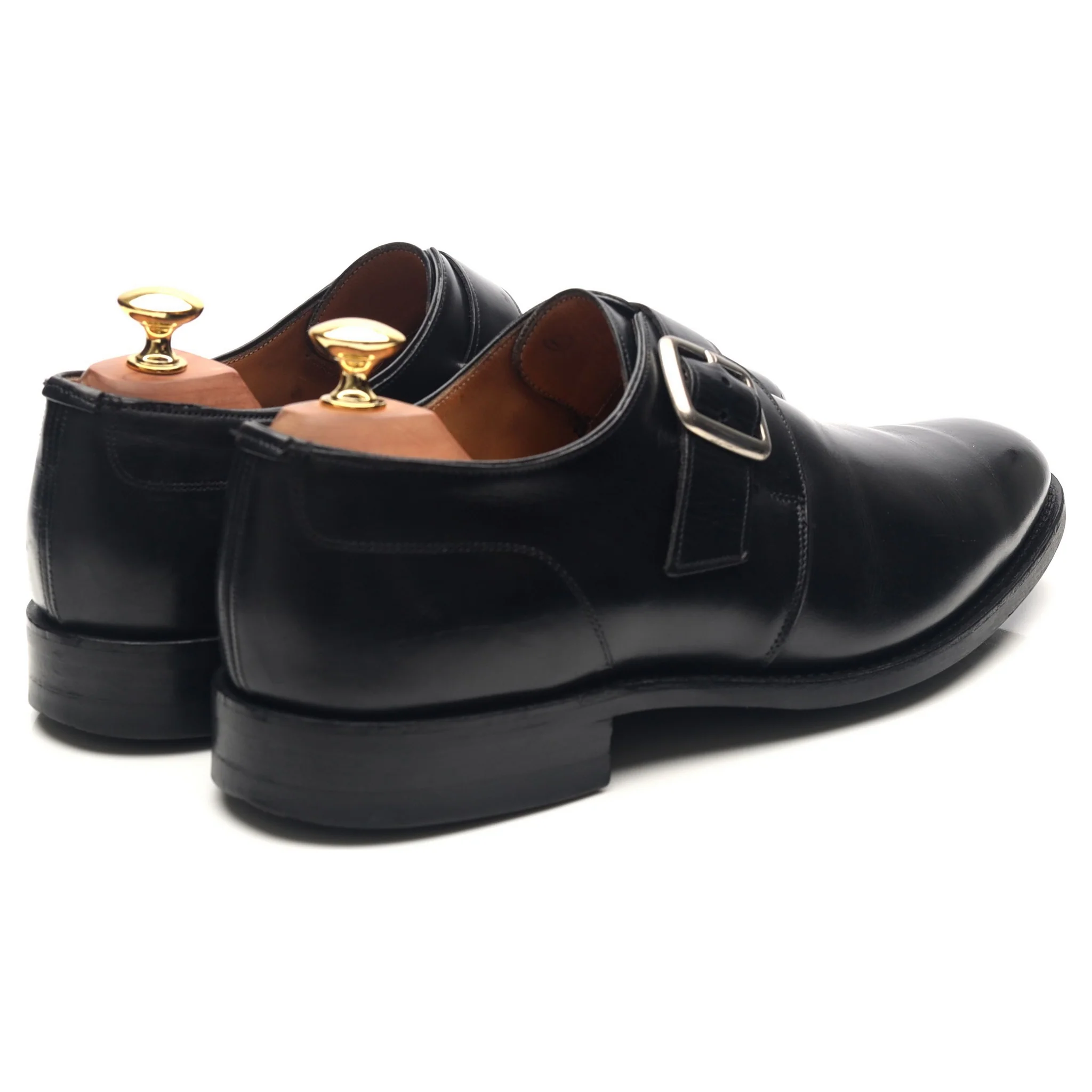 'Moorgate' Black Leather Monk Strap UK 9.5 F - Image 5