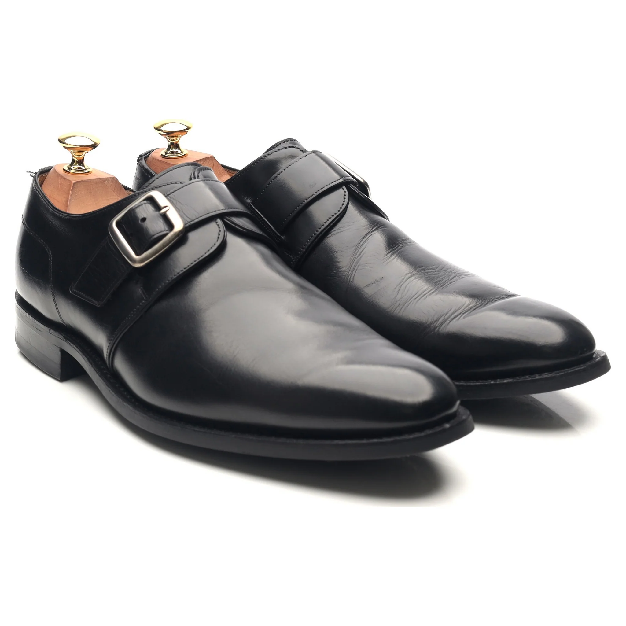 'Moorgate' Black Leather Monk Strap UK 9.5 F - Image 7