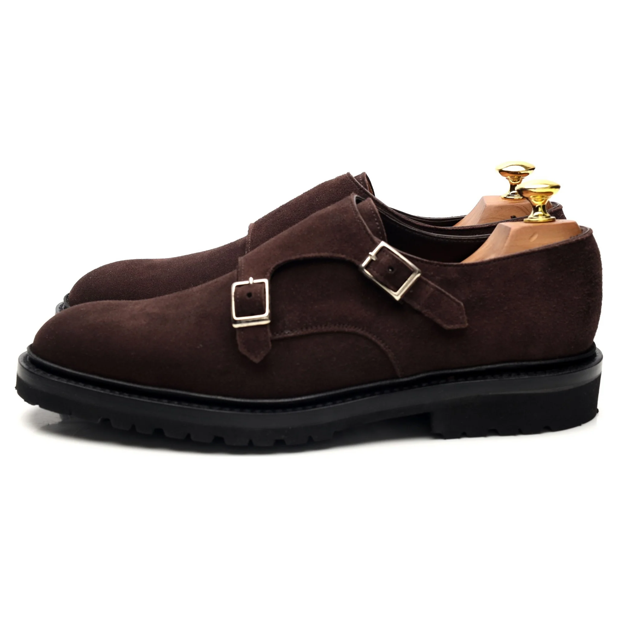 'Luke' Dark Brown Suede Double Monk Strap UK 6.5 - 12 - Image 3