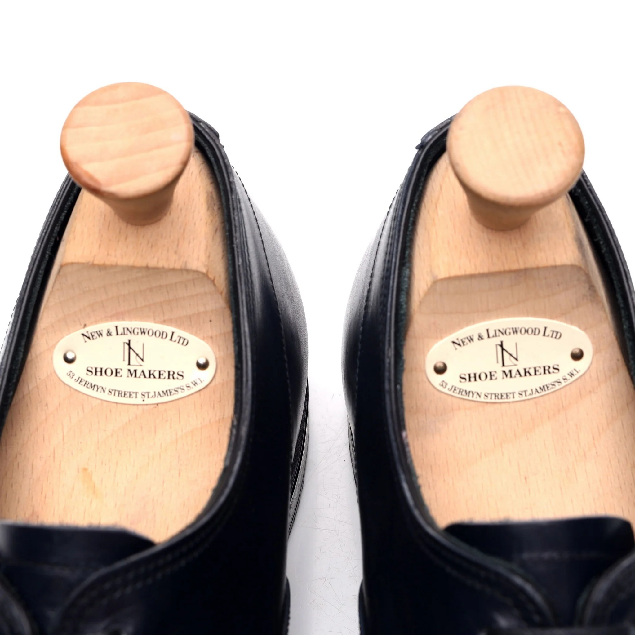 Navy Blue Leather Oxford UK 10 E - Image 6