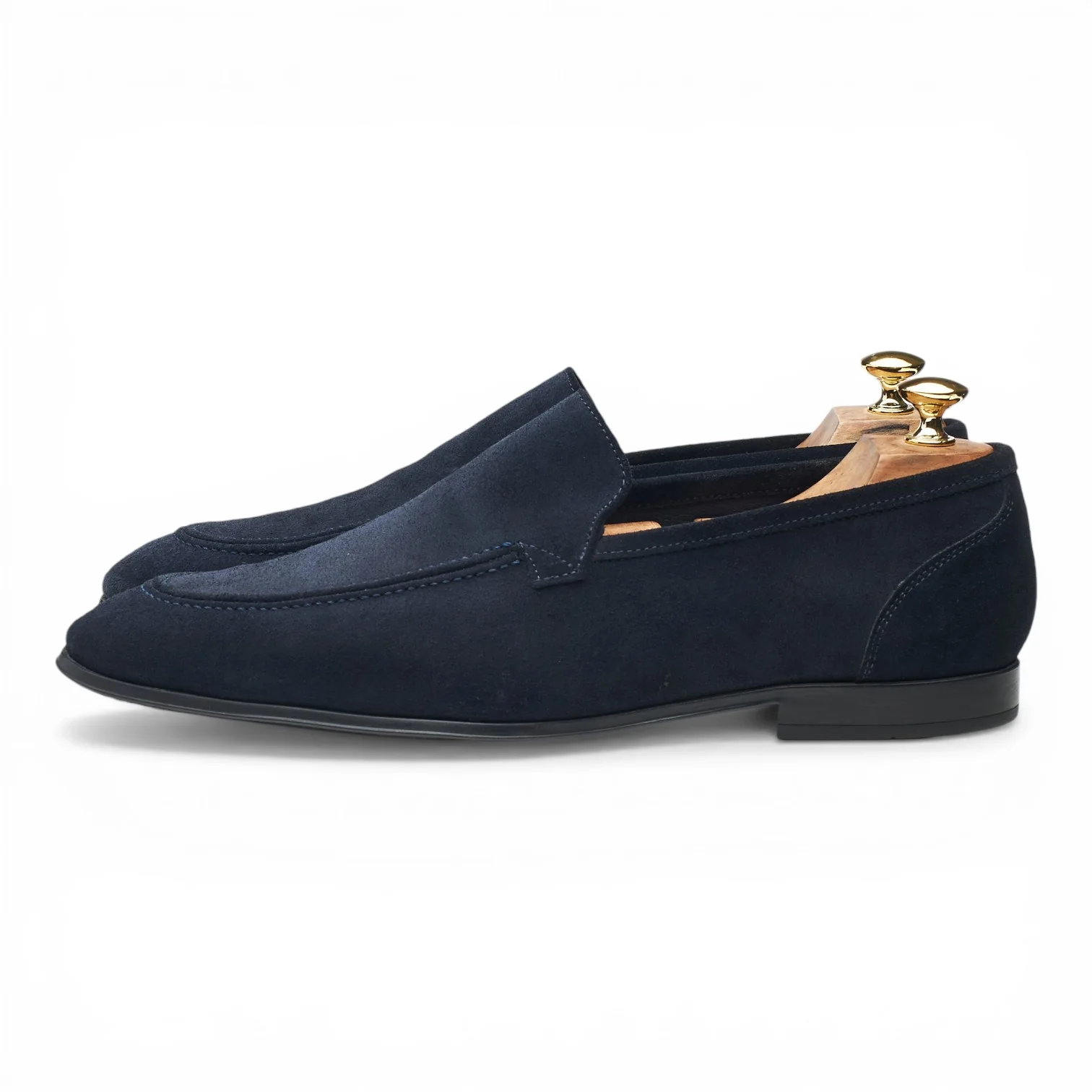 Navy Blue Suede Slip On Loafers UK 11.5 - Image 3
