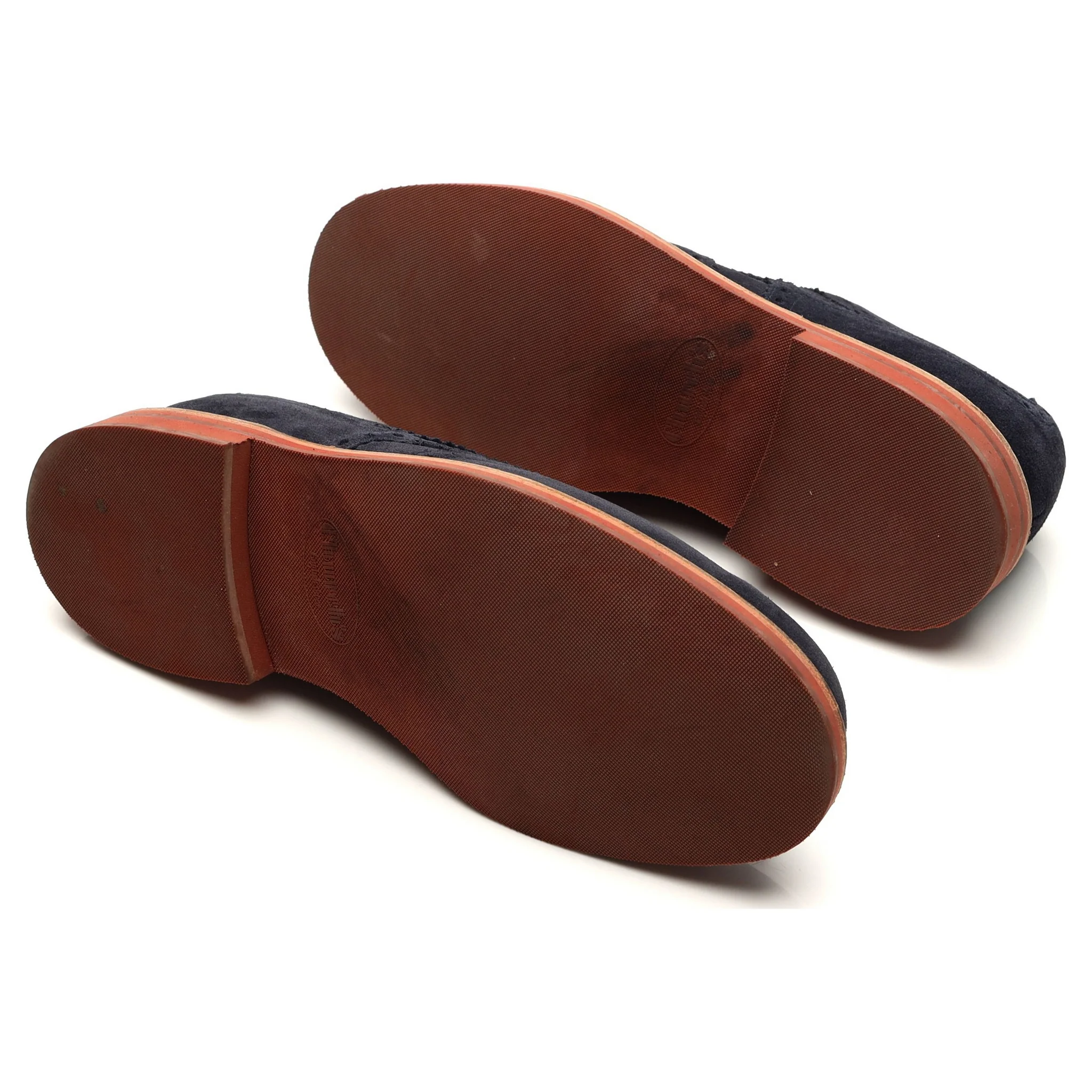 'Orby' Navy Blue Suede Derby Brogues UK 8 G - Image 5